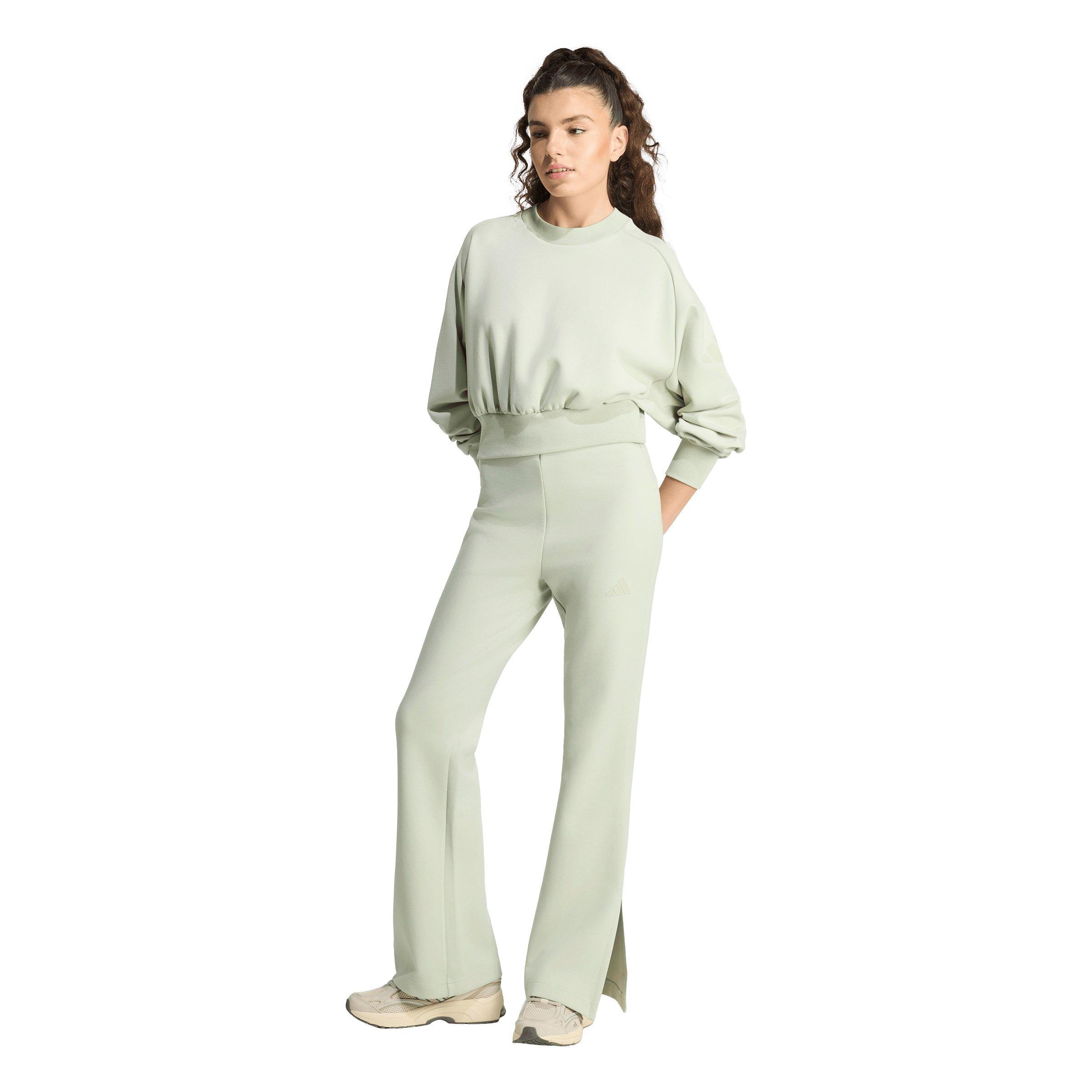 adidas Women's Soft Lux Loose Sweatshirt - Lt Green - LT GREEN