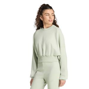 adidas Women's Soft Lux Loose Sweatshirt - Lt Green - LT GREEN