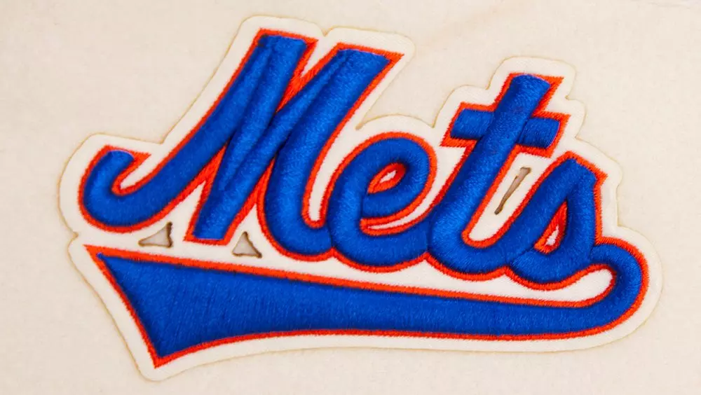 Pro Standard Women's MLB New York Mets Retro Classic Rib Wool Varsity Jacket - Eggshell/Royal Blue - EGGSHELL/ROYAL BLUE