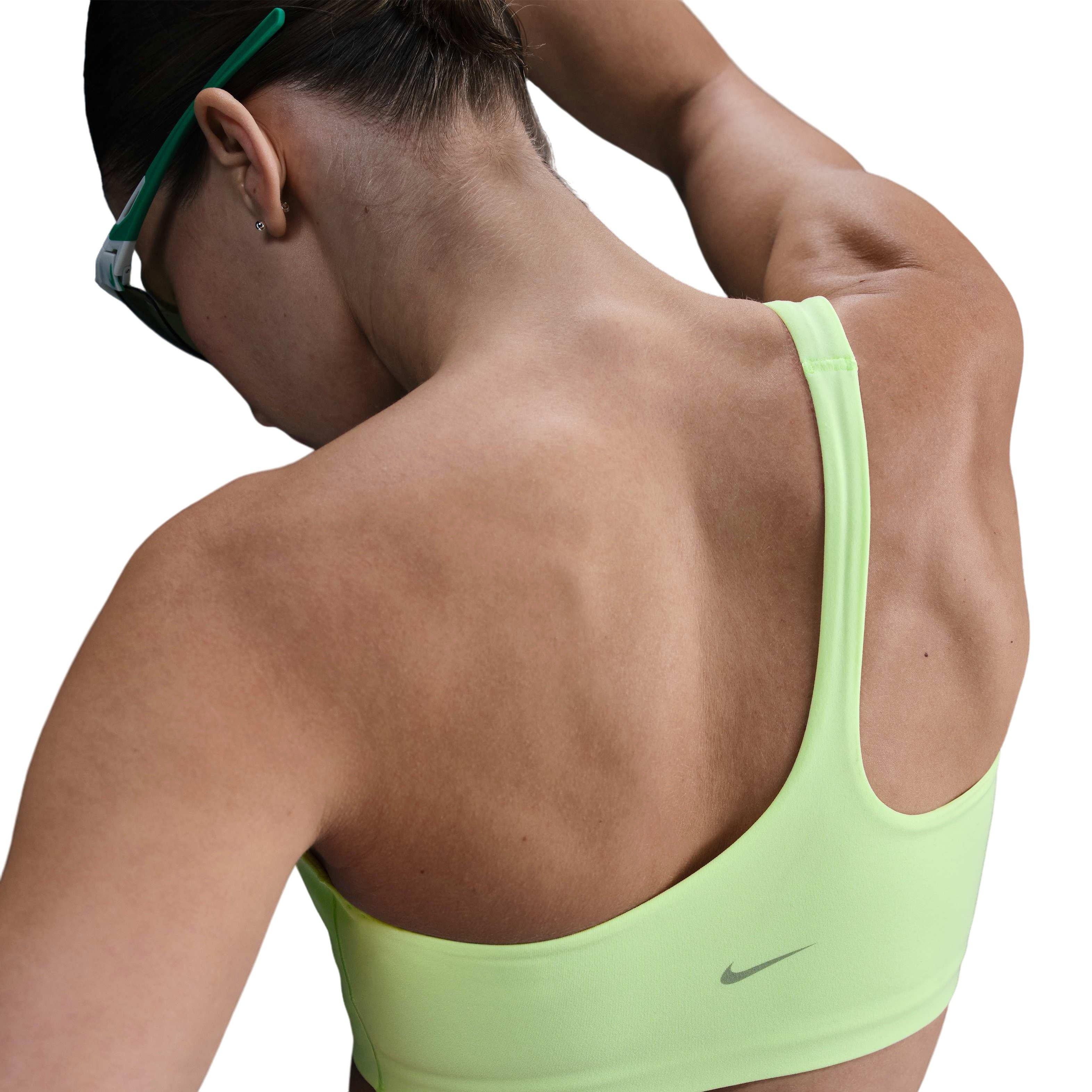 Nike Women's Zenvy ASYM Light-Support Padded Sports Bra - YELLOW Thumbnail View 2