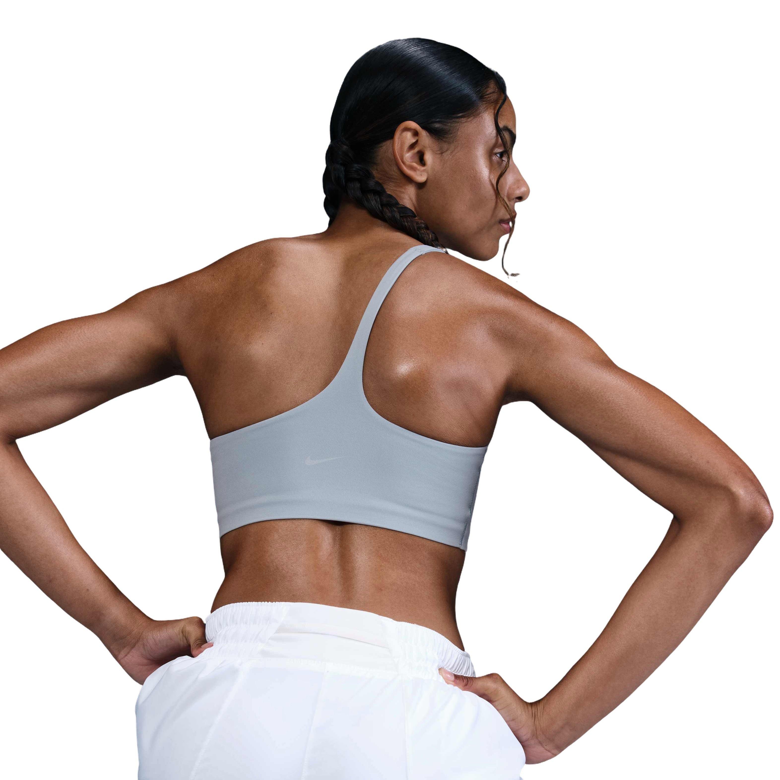 Nike Women's Zenvy ASYM Light-Support Padded Sports Bra - BLUE Thumbnail View 2