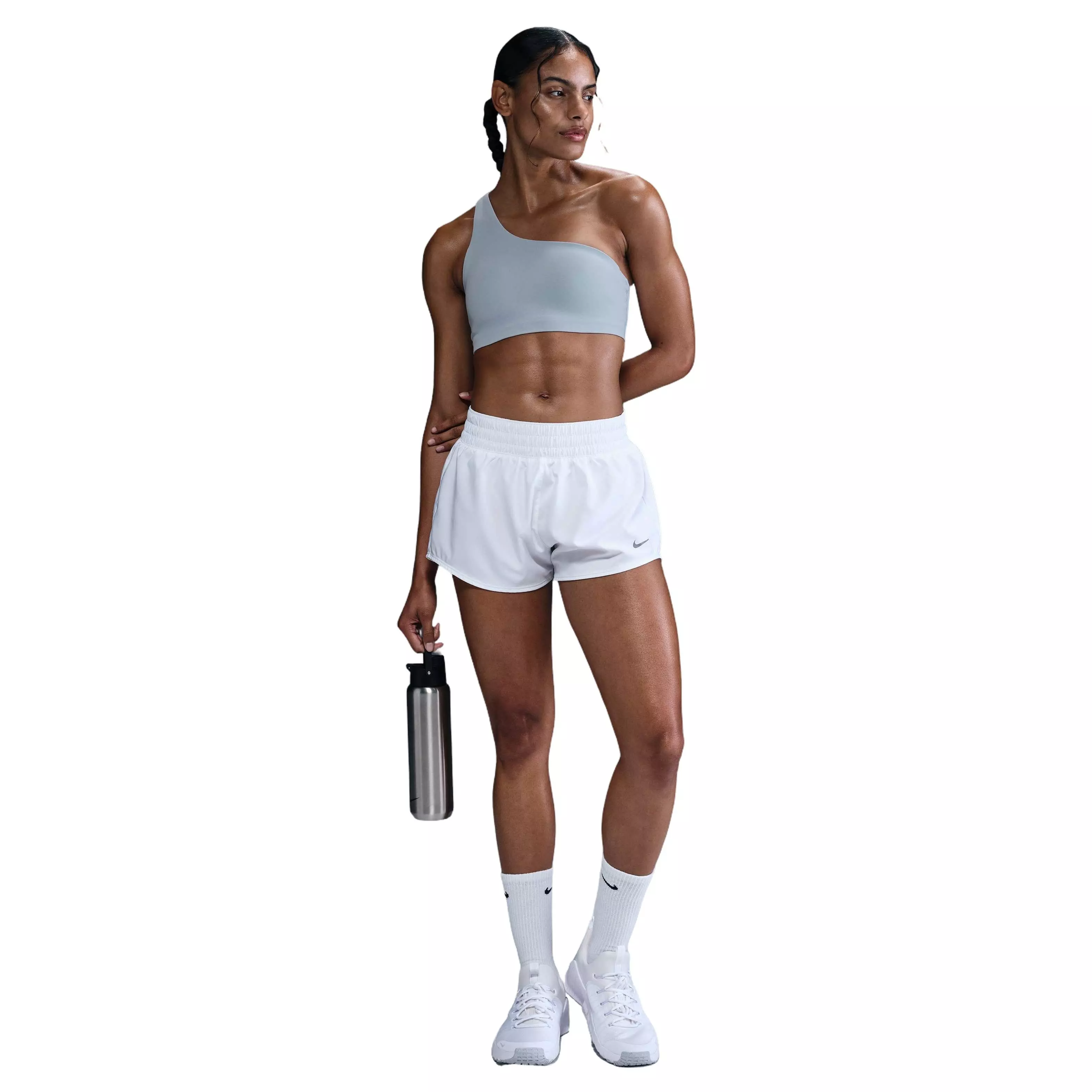 Nike Women's Zenvy ASYM Light-Support Padded Sports Bra - BLUE