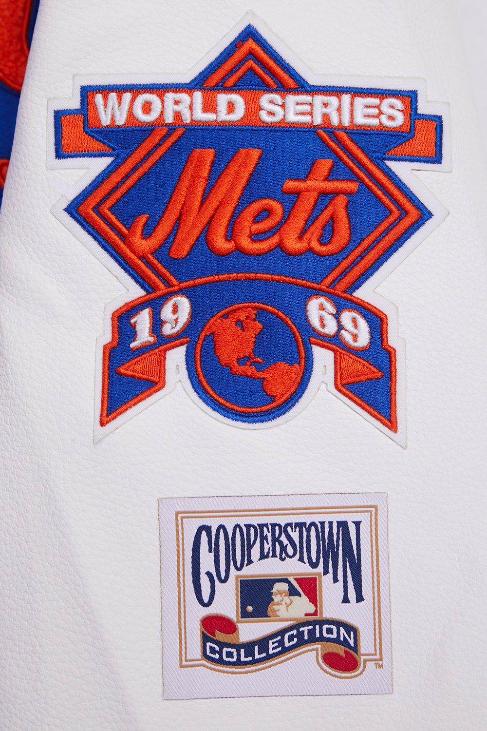 Pro Standard Women's MLB New York Mets Retro Classic Rib Wool Varsity Jacket -Royal/Orange - ROYAL/ORANGE Thumbnail View 8