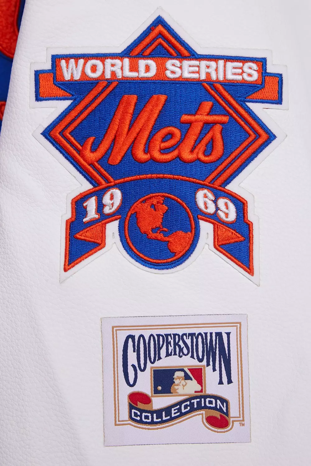 Pro Standard Women's MLB New York Mets Retro Classic Rib Wool Varsity Jacket -Royal/Orange - ROYAL/ORANGE