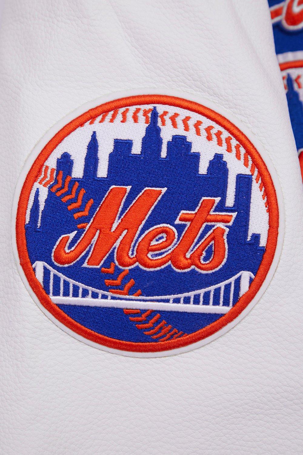 Pro Standard Women's MLB New York Mets Retro Classic Rib Wool Varsity Jacket -Royal/Orange - ROYAL/ORANGE Thumbnail View 9