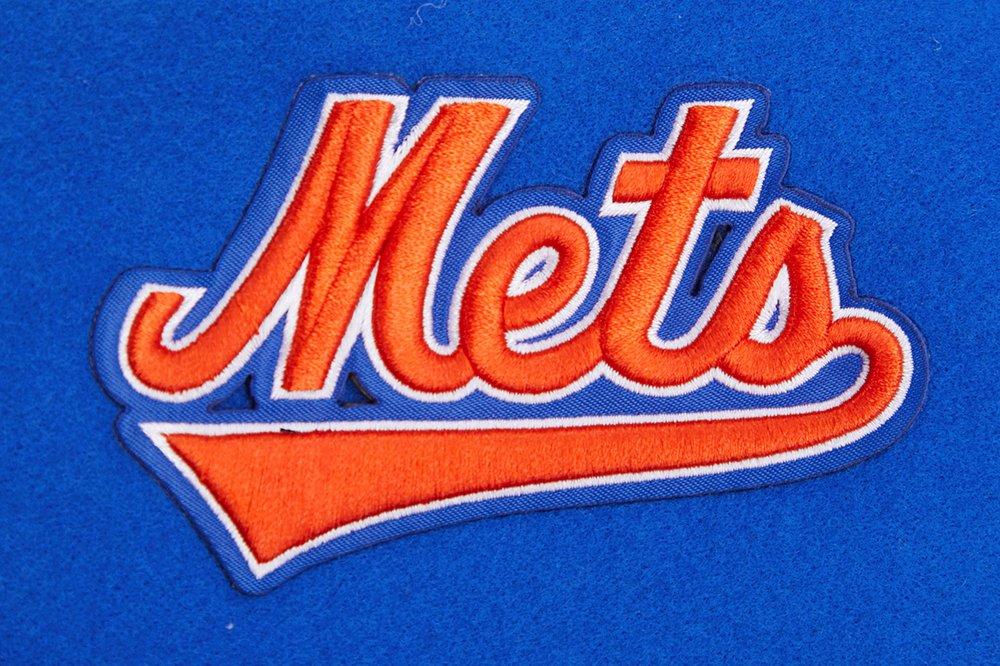 Pro Standard Women's MLB New York Mets Retro Classic Rib Wool Varsity Jacket -Royal/Orange - ROYAL/ORANGE Thumbnail View 10
