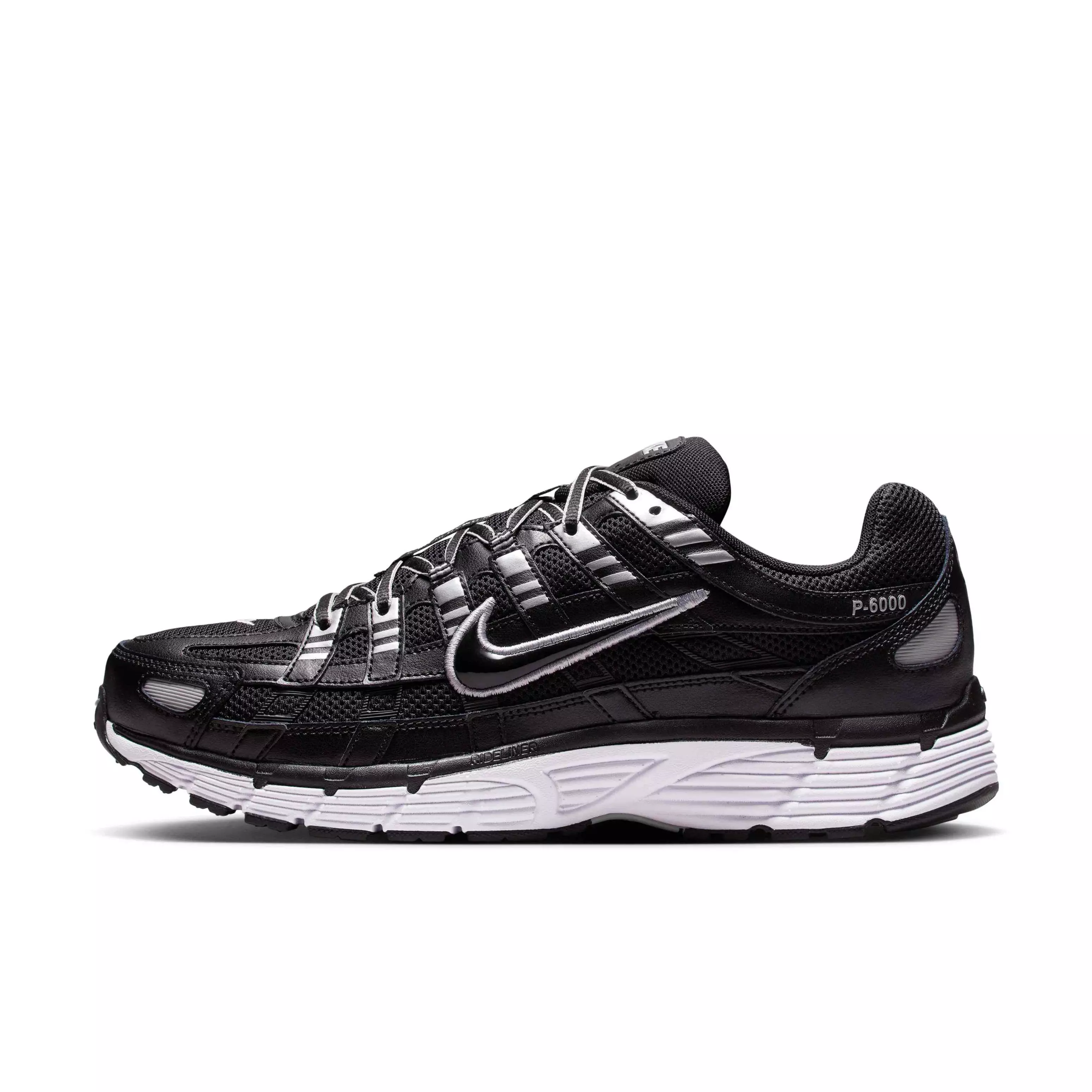 Nike P-6000 "Black/White/Metallic Silver" Men's Shoe - BLACK/ANTHRACITE/SILVER