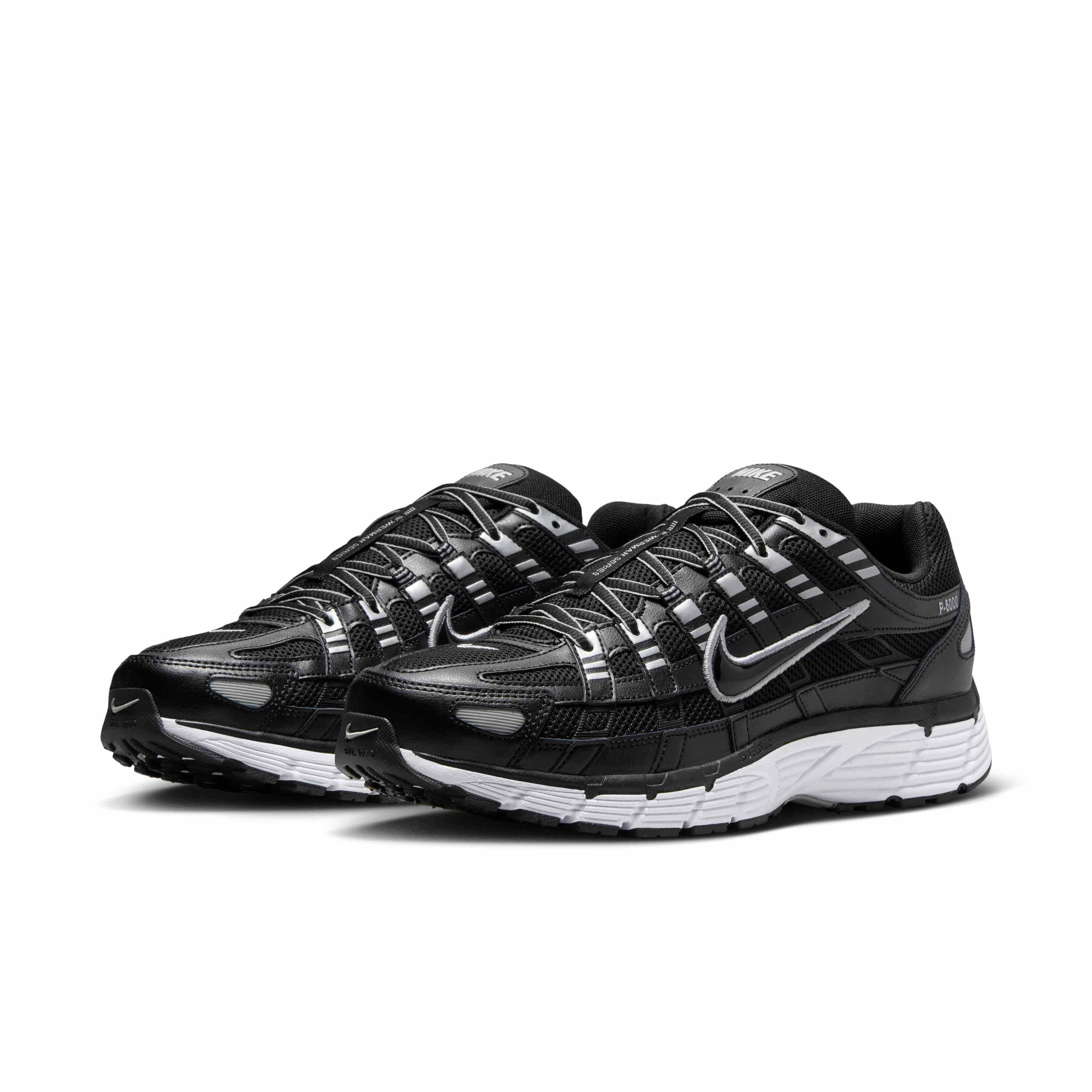 Nike P-6000 "Black/White/Metallic Silver" Men's Shoe - BLACK/ANTHRACITE/SILVER Thumbnail View 3
