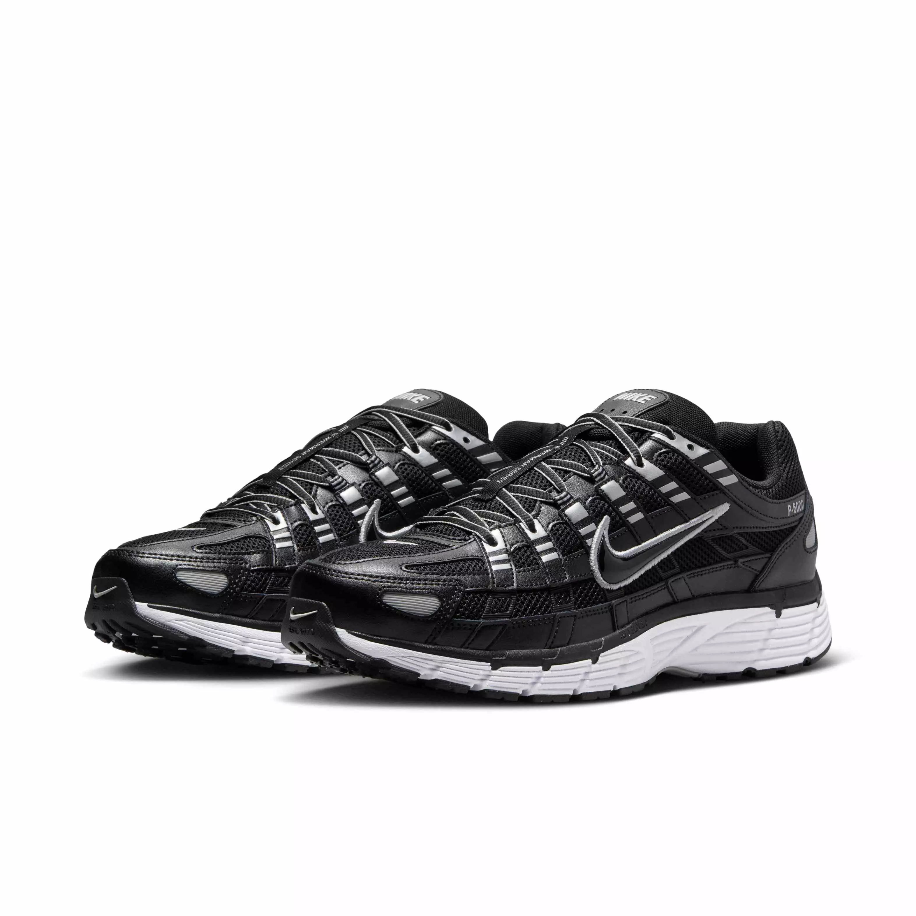 Nike P-6000 "Black/White/Metallic Silver" Men's Shoe - BLACK/ANTHRACITE/SILVER