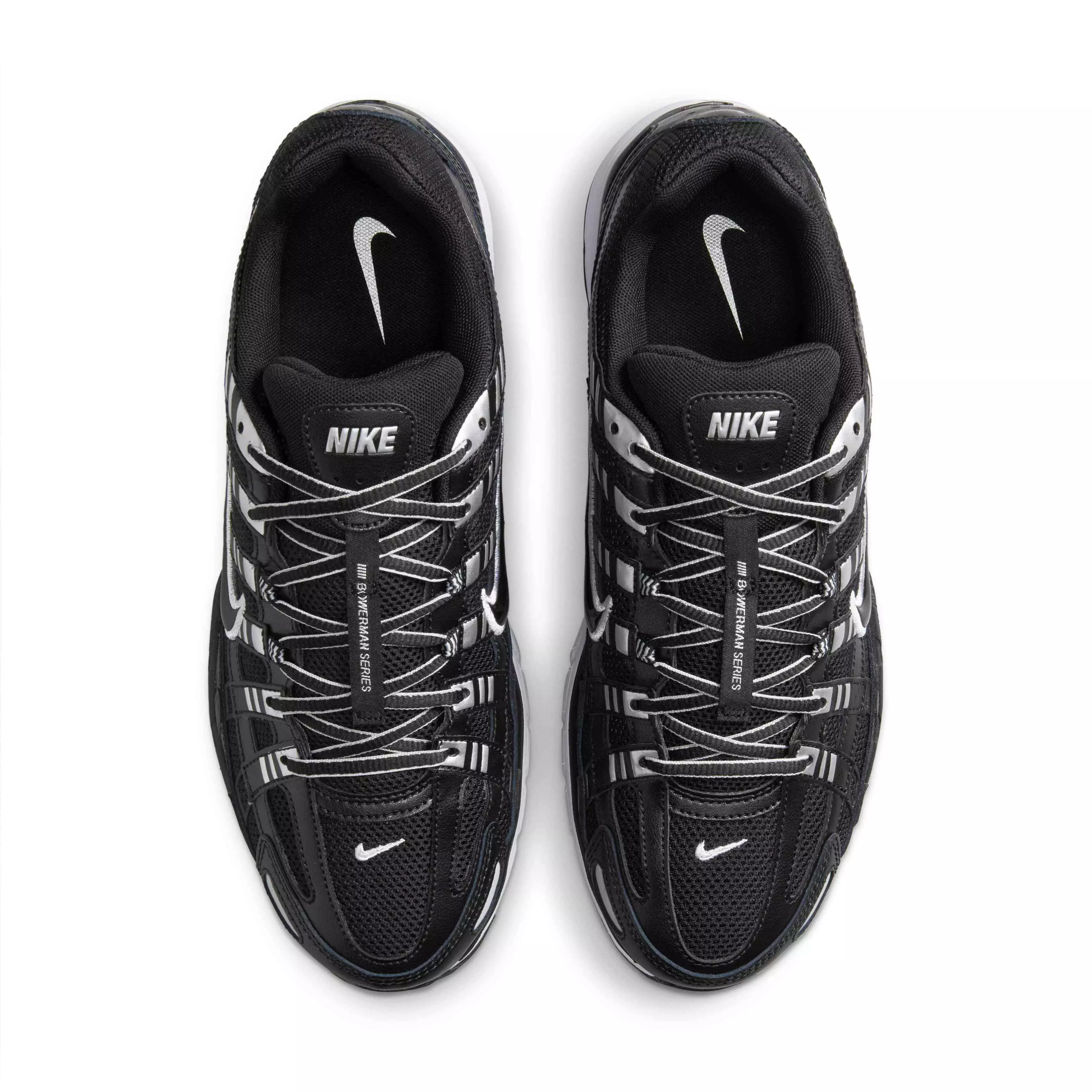 Nike P-6000 "Black/White/Metallic Silver" Men's Shoe - BLACK/ANTHRACITE/SILVER