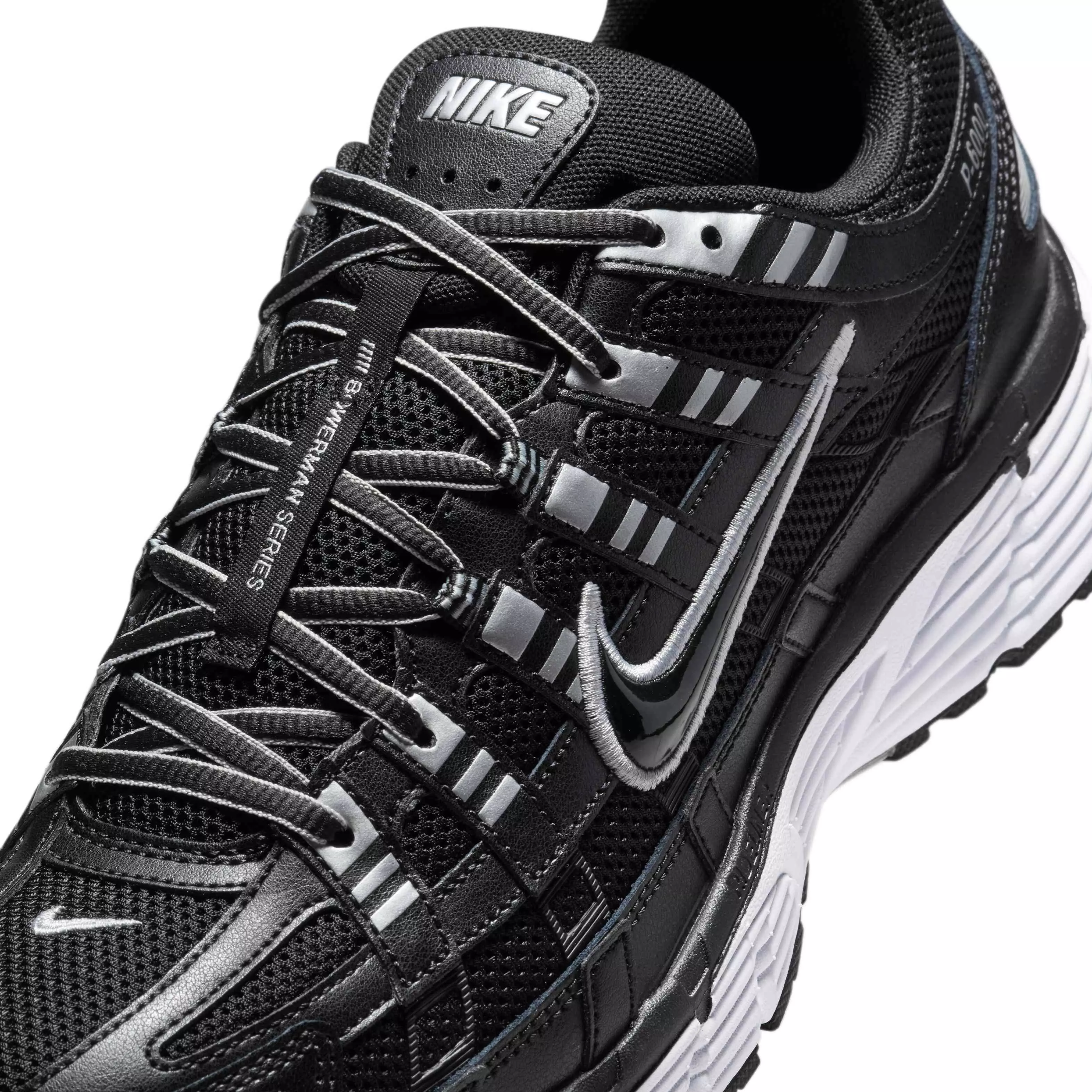 Nike P-6000 "Black/White/Metallic Silver" Men's Shoe - BLACK/ANTHRACITE/SILVER