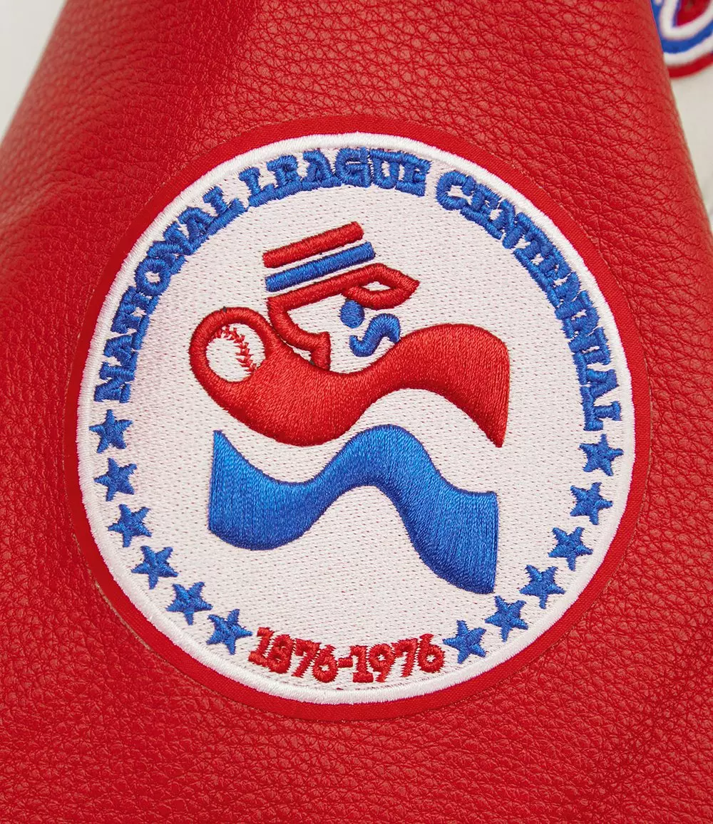 Pro Standard Women's MLB Atlanta Braves Retro Classic Rib Wool Varsity Jacket - Eggshell/Red - EGGSHELL/RED