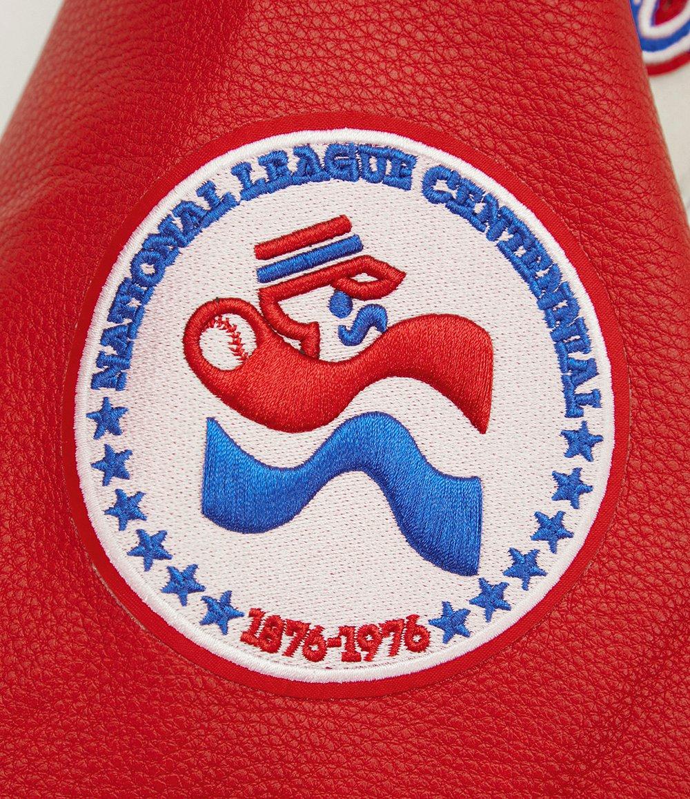 Pro Standard Women's MLB Atlanta Braves Retro Classic Rib Wool Varsity Jacket -Eggshell/Red - EGGSHELL/RED Thumbnail View 9