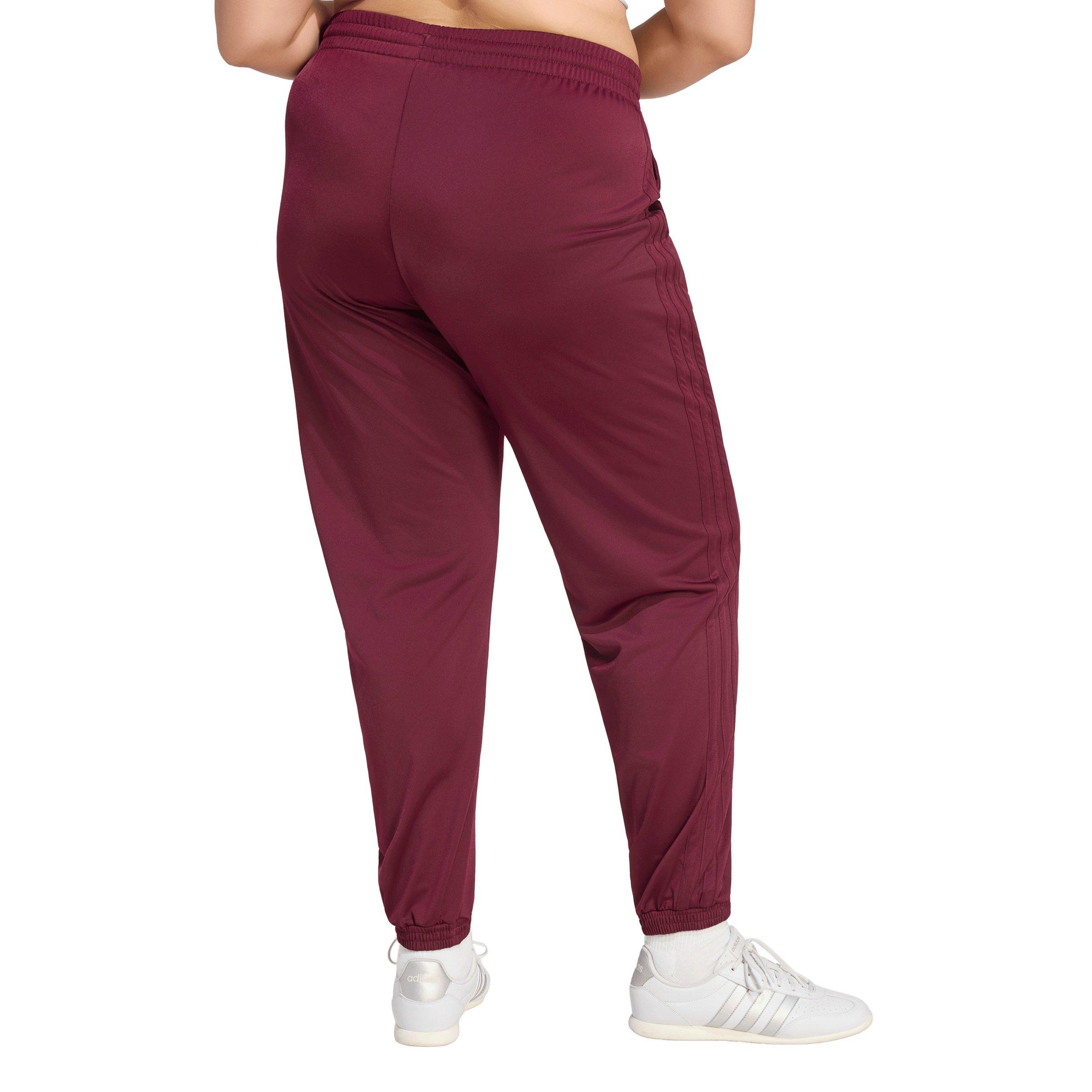 adidas Women's 3-Stripes Tricot Track Tracksuit Bottoms - Maroon - MAROON