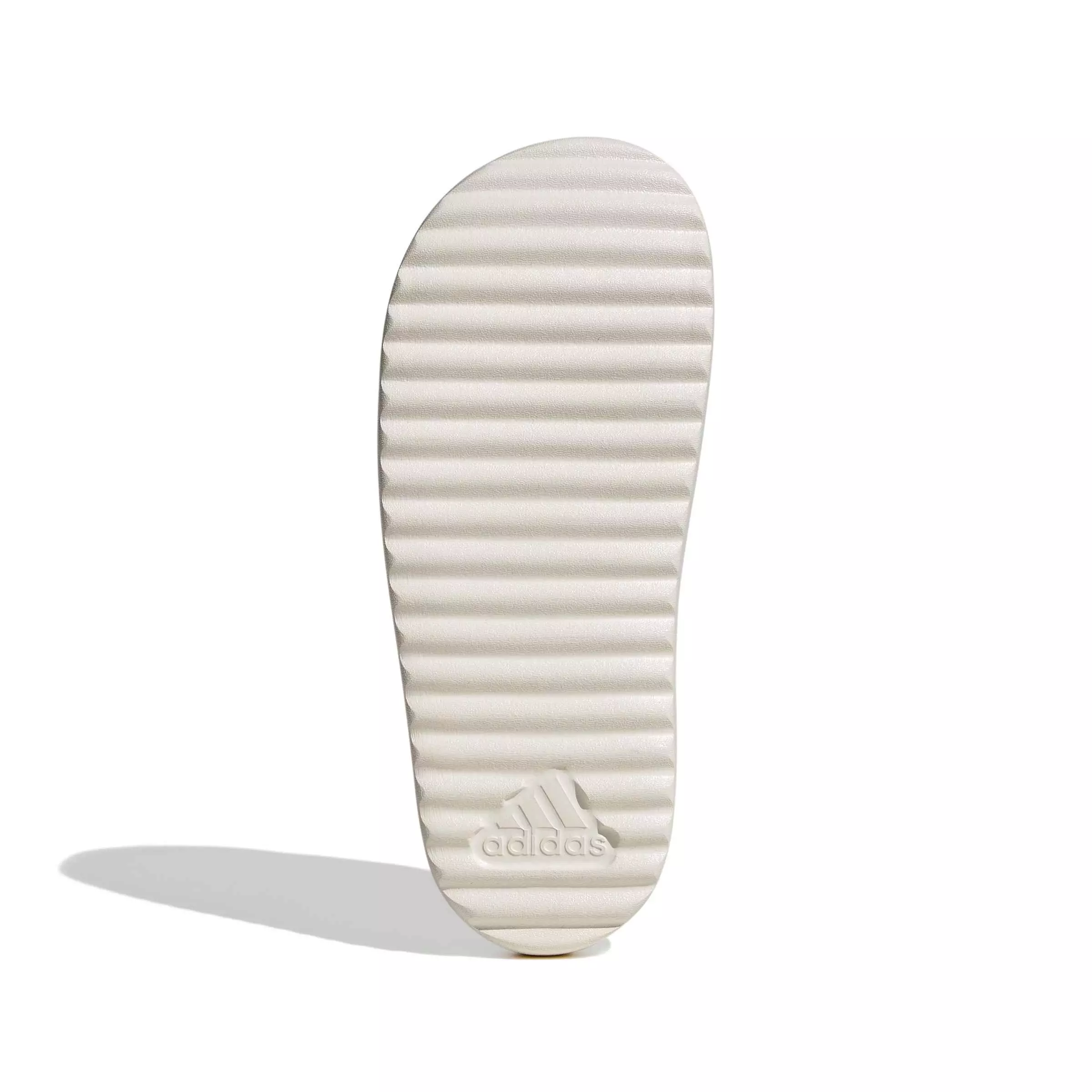 adidas Adilette Platform "Chalk White/Chalk White/Orbit Grey" Women's Slide - CHALK/CHALK/GREY