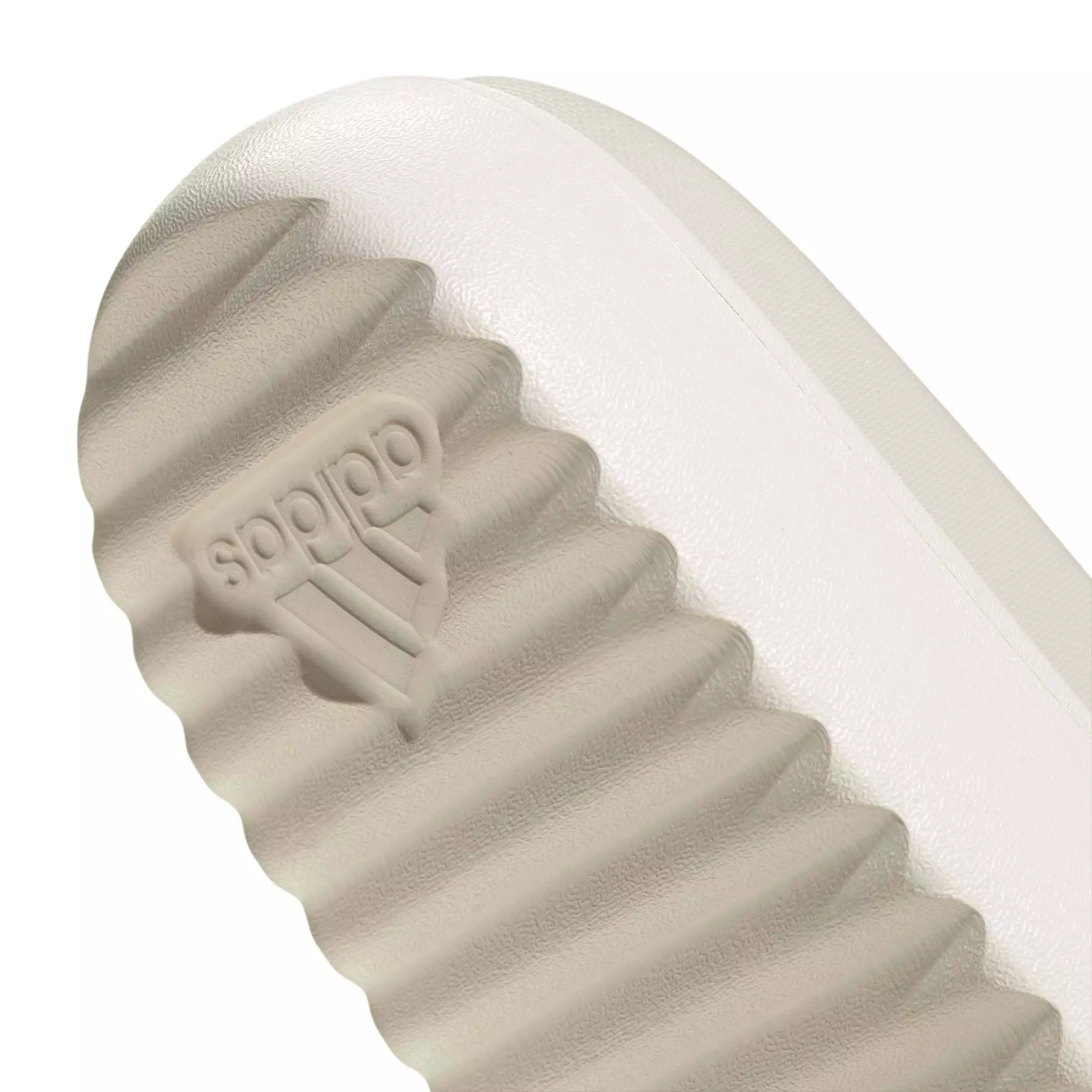 adidas Adilette Platform "Chalk White/Chalk White/Orbit Grey" Women's Slide - CHALK/CHALK/GREY