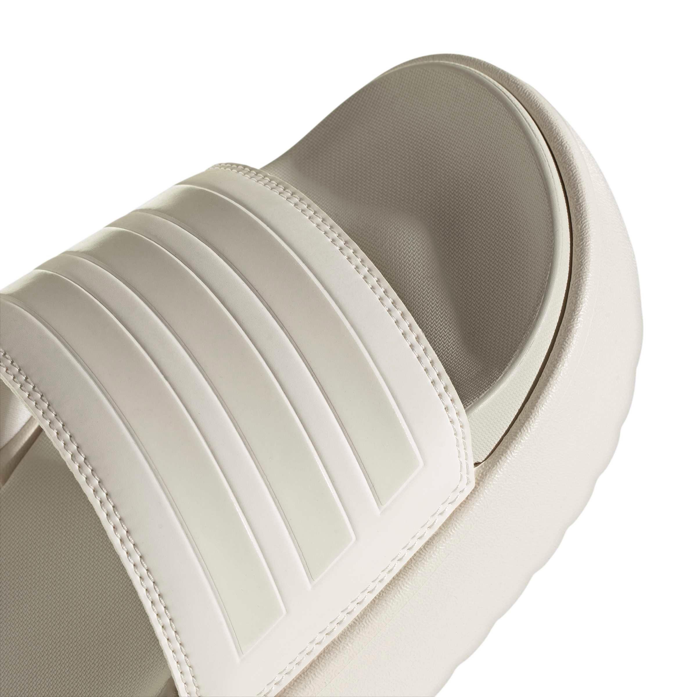 adidas Adilette Platform "Chalk White/Chalk White/Orbit Grey" Women's Slide - CHALK/CHALK/GREY Thumbnail View 8