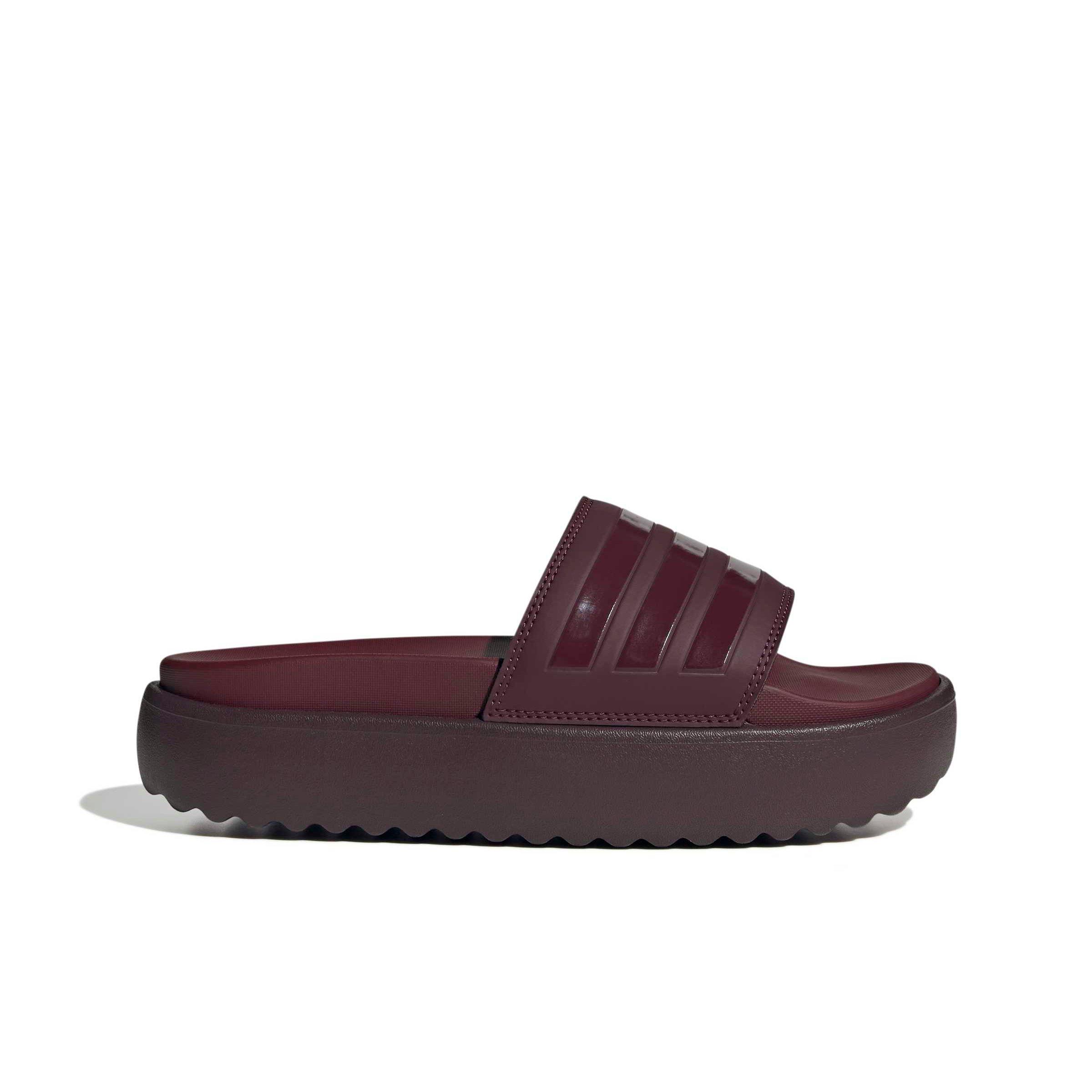 adidas Adilette Platform "Maroon/Maroon/Shadow Red" Women's Slide - MAROON/MAROON/RED Thumbnail View 1