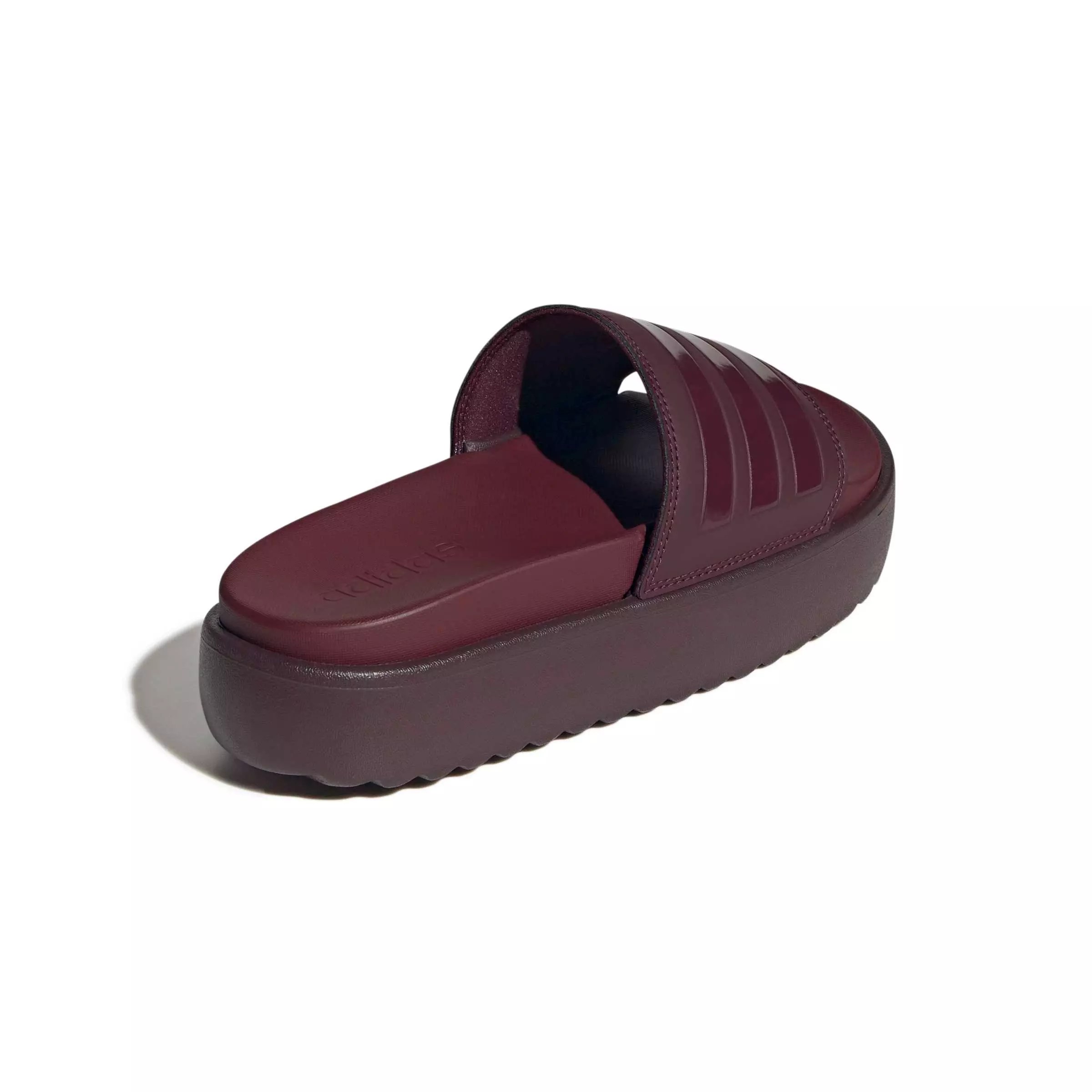 adidas Adilette Platform "Maroon/Maroon/Shadow Red" Women's Slide - MAROON/MAROON/RED