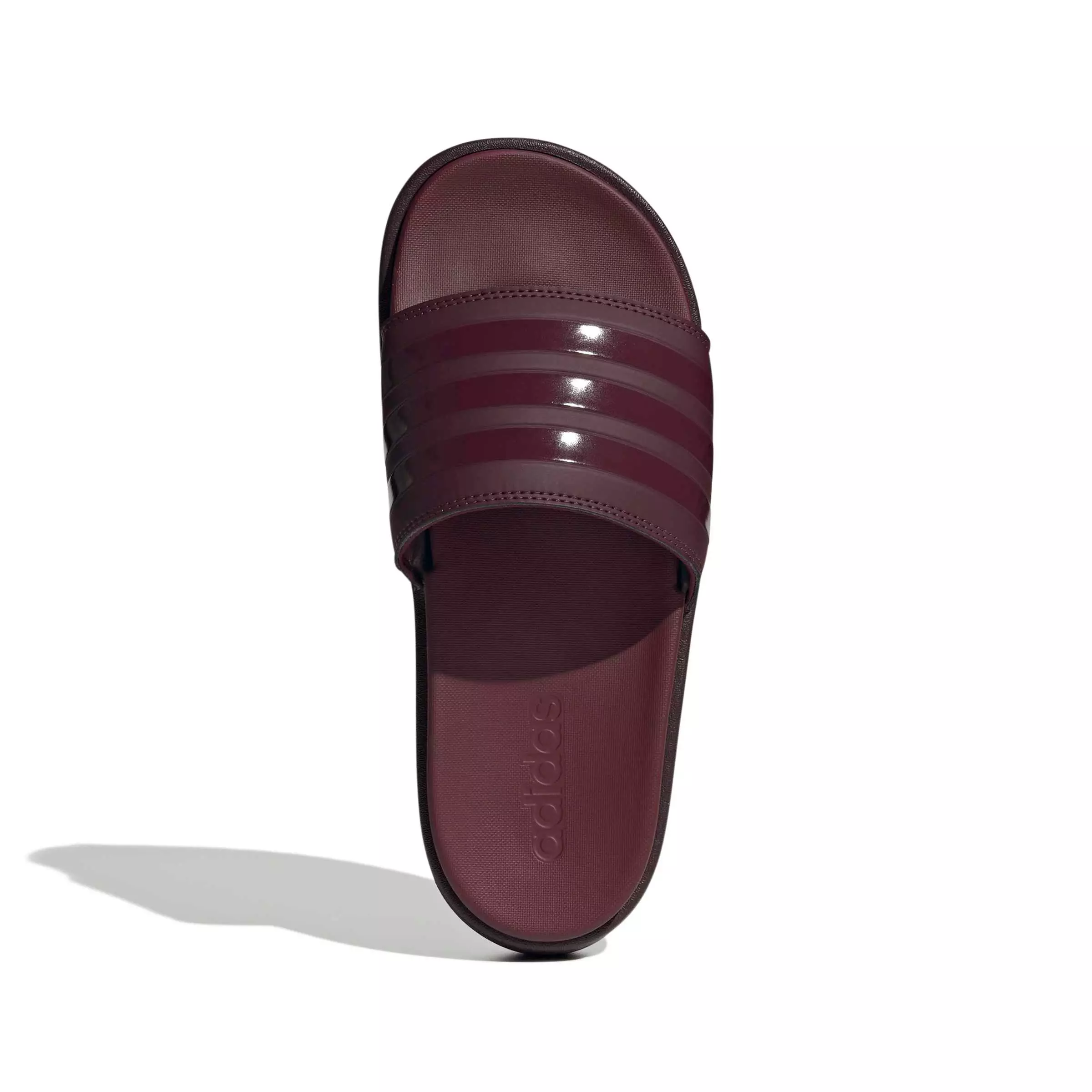 adidas Adilette Platform "Maroon/Maroon/Shadow Red" Women's Slide - MAROON/MAROON/RED