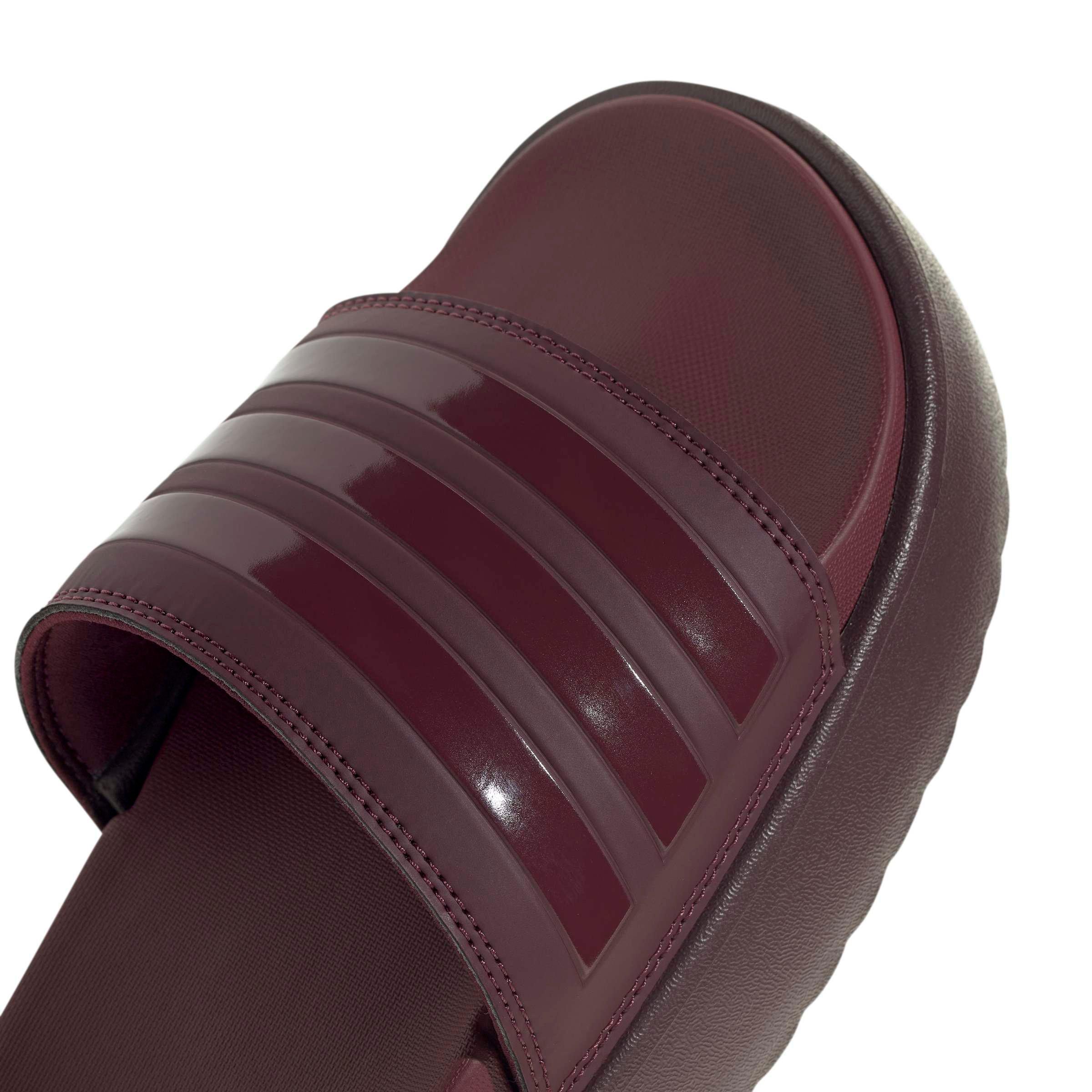 adidas Adilette Platform "Maroon/Maroon/Shadow Red" Women's Slide - MAROON/MAROON/RED Thumbnail View 7
