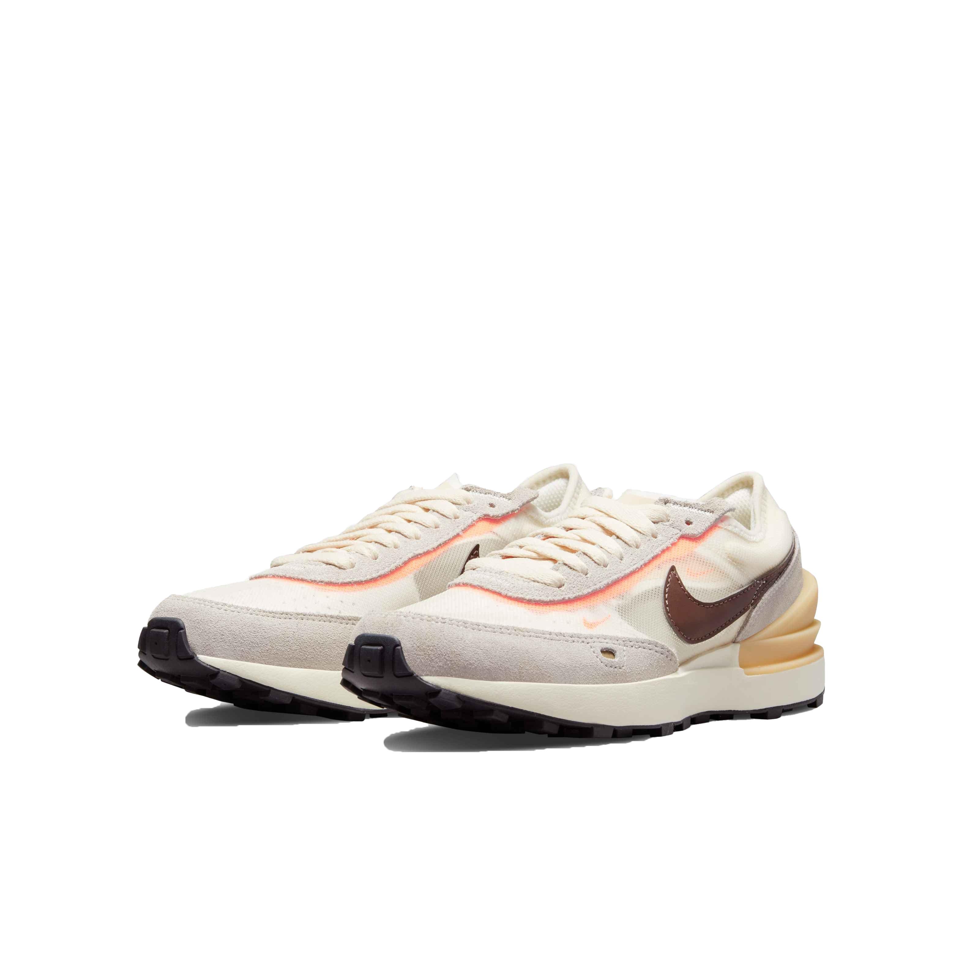 Nike Waffle One "Natural/Light Chocolate/Light Bone" Grade School Boys' Shoe - BROWN Thumbnail View 4