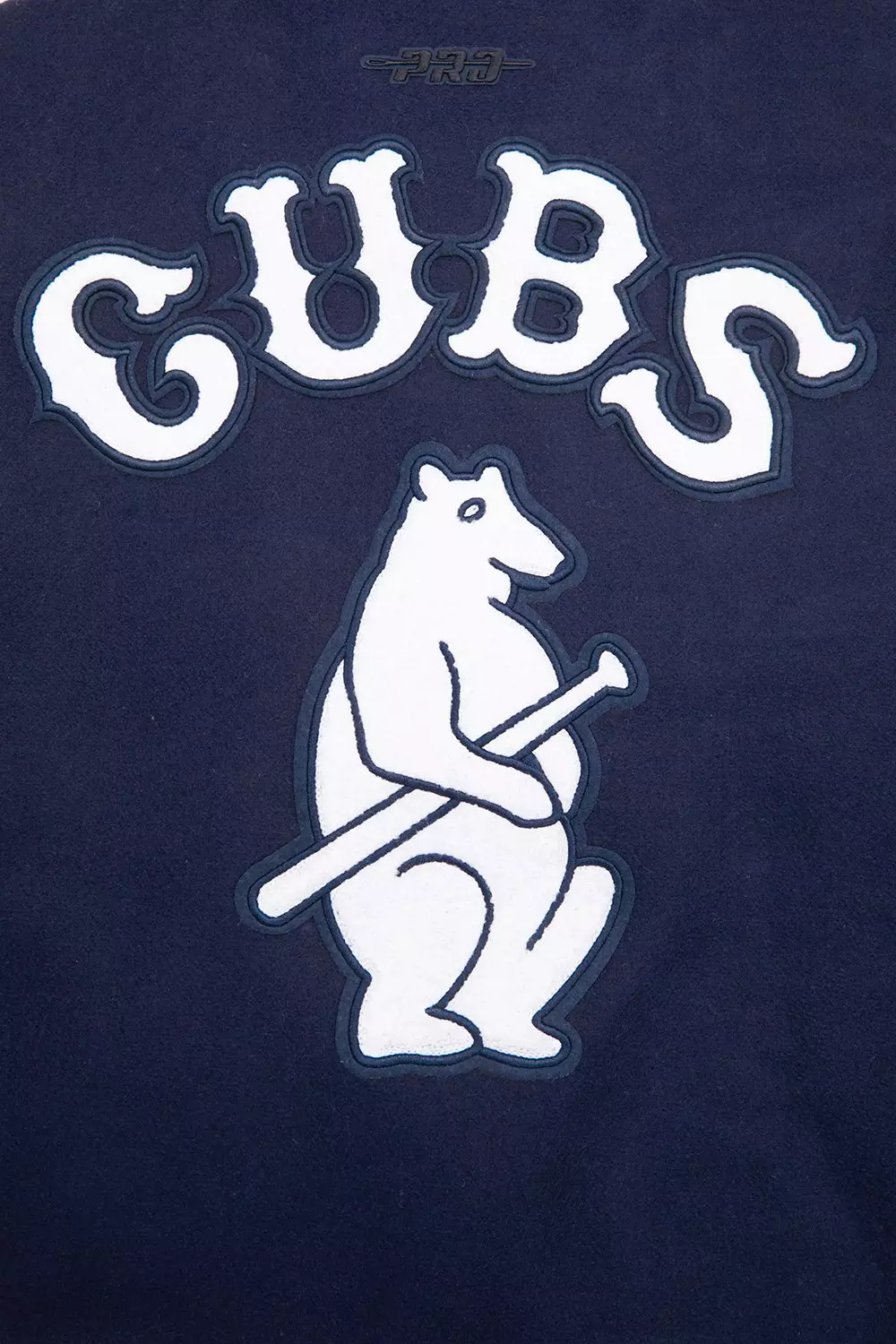 Pro Standard Women's MLB Chicago Cubs Retro Classic Rib Wool Varsity Jacket -Navy/White - NAVY/WHITE