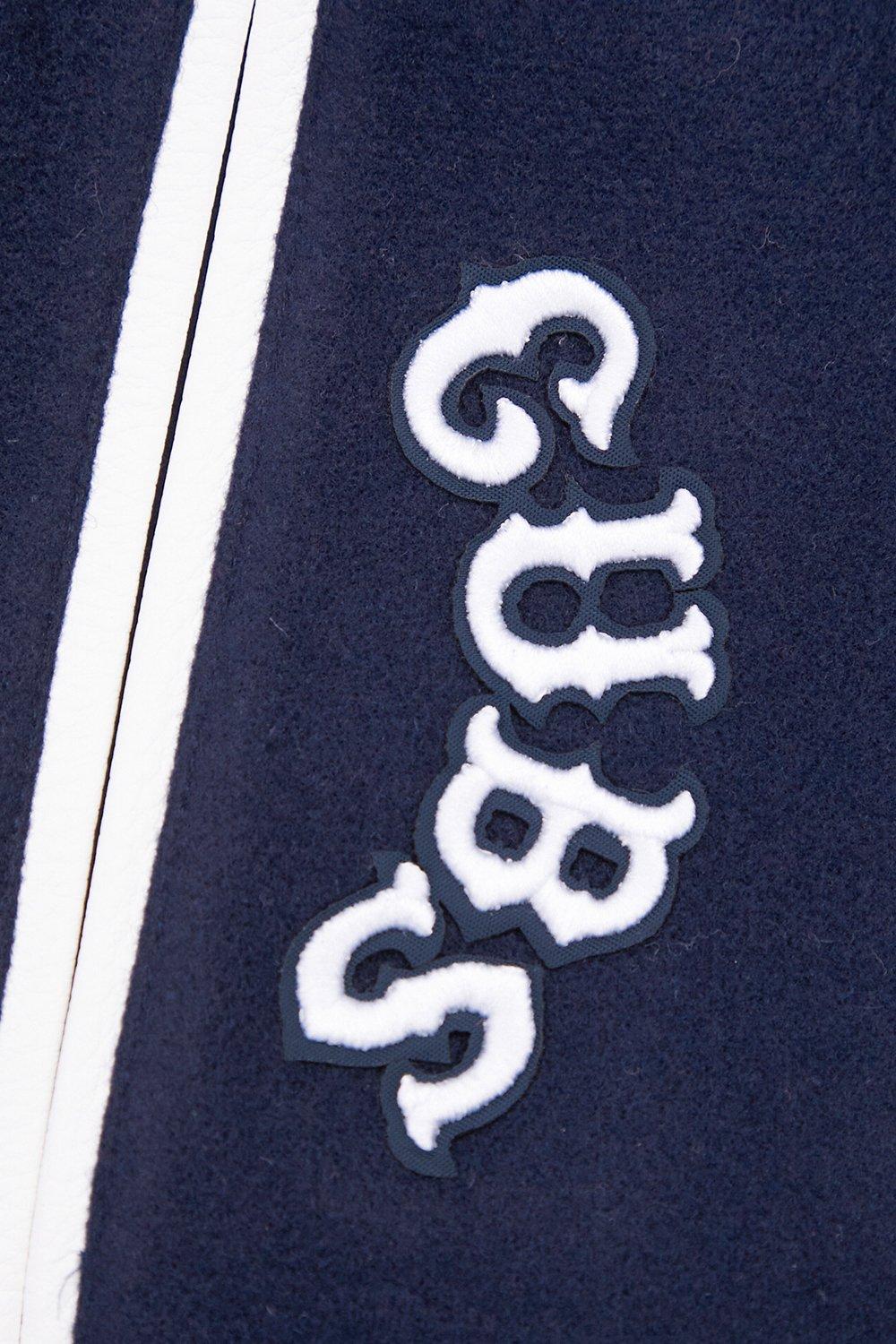 Pro Standard Women's MLB Chicago Cubs Retro Classic Rib Wool Varsity Jacket -Navy/White - NAVY/WHITE Thumbnail View 6