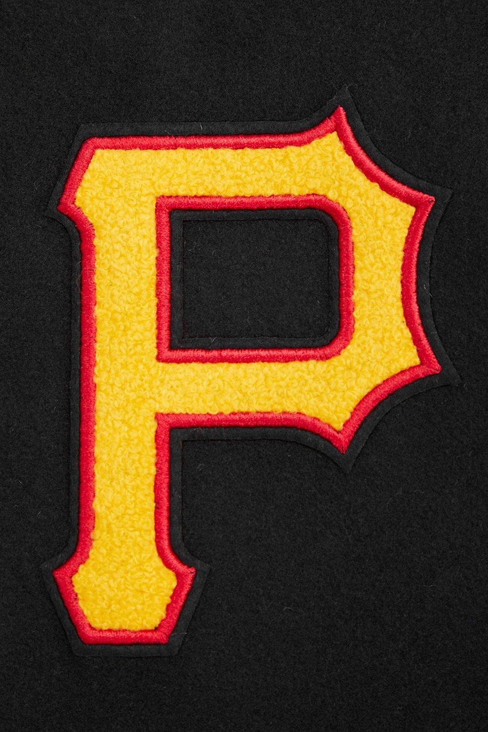 Pro Standard Women's MLB Pittsburgh Pirates Retro Classic Rib Wool Varsity Jacket -Black/Yellow - BLACK/YELLOW Thumbnail View 5