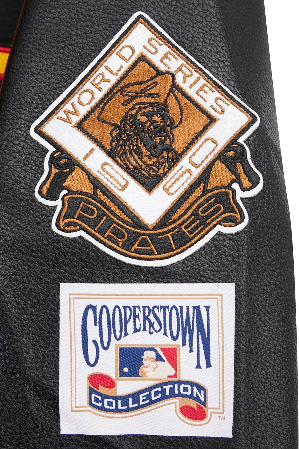 Pro Standard Women's MLB Pittsburgh Pirates Retro Classic Rib Wool Varsity Jacket -Black/Yellow - BLACK/YELLOW Thumbnail View 6