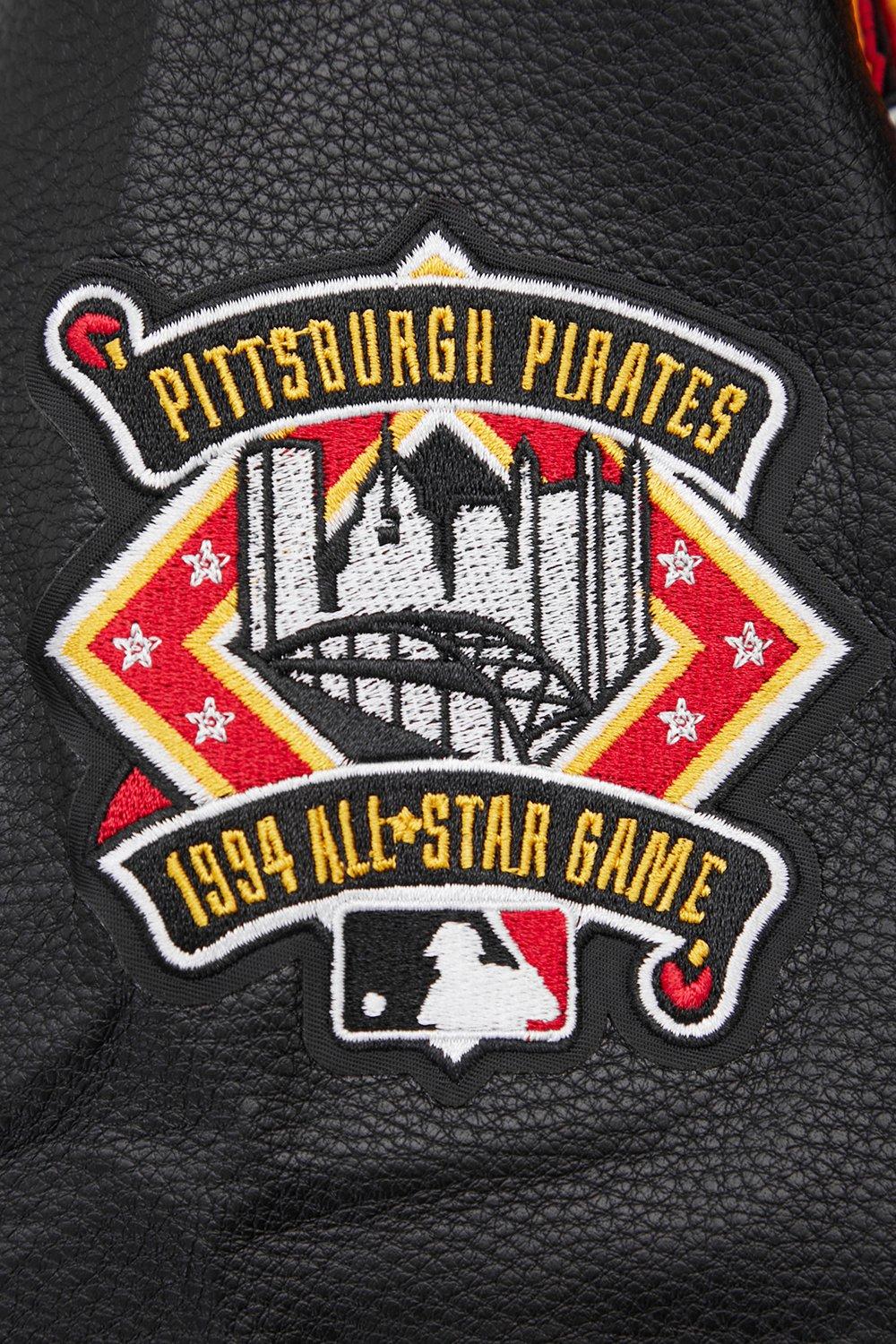 Pro Standard Women's MLB Pittsburgh Pirates Retro Classic Rib Wool Varsity Jacket - Black/Yellow - BLACK/YELLOW Thumbnail View 7