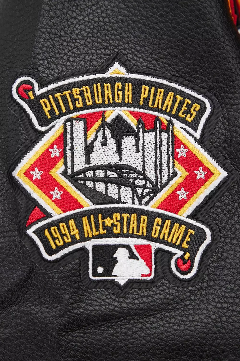 Pro Standard Women's MLB Pittsburgh Pirates Retro Classic Rib Wool Varsity Jacket -Black/Yellow - BLACK/YELLOW