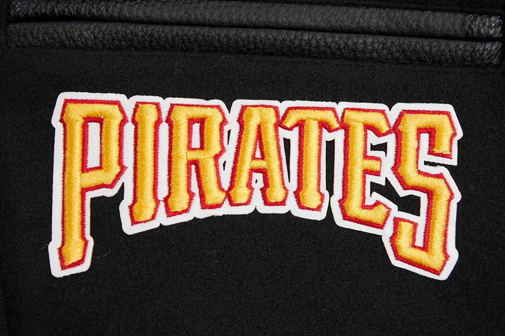 Pro Standard Women's MLB Pittsburgh Pirates Retro Classic Rib Wool Varsity Jacket -Black/Yellow - BLACK/YELLOW Thumbnail View 9