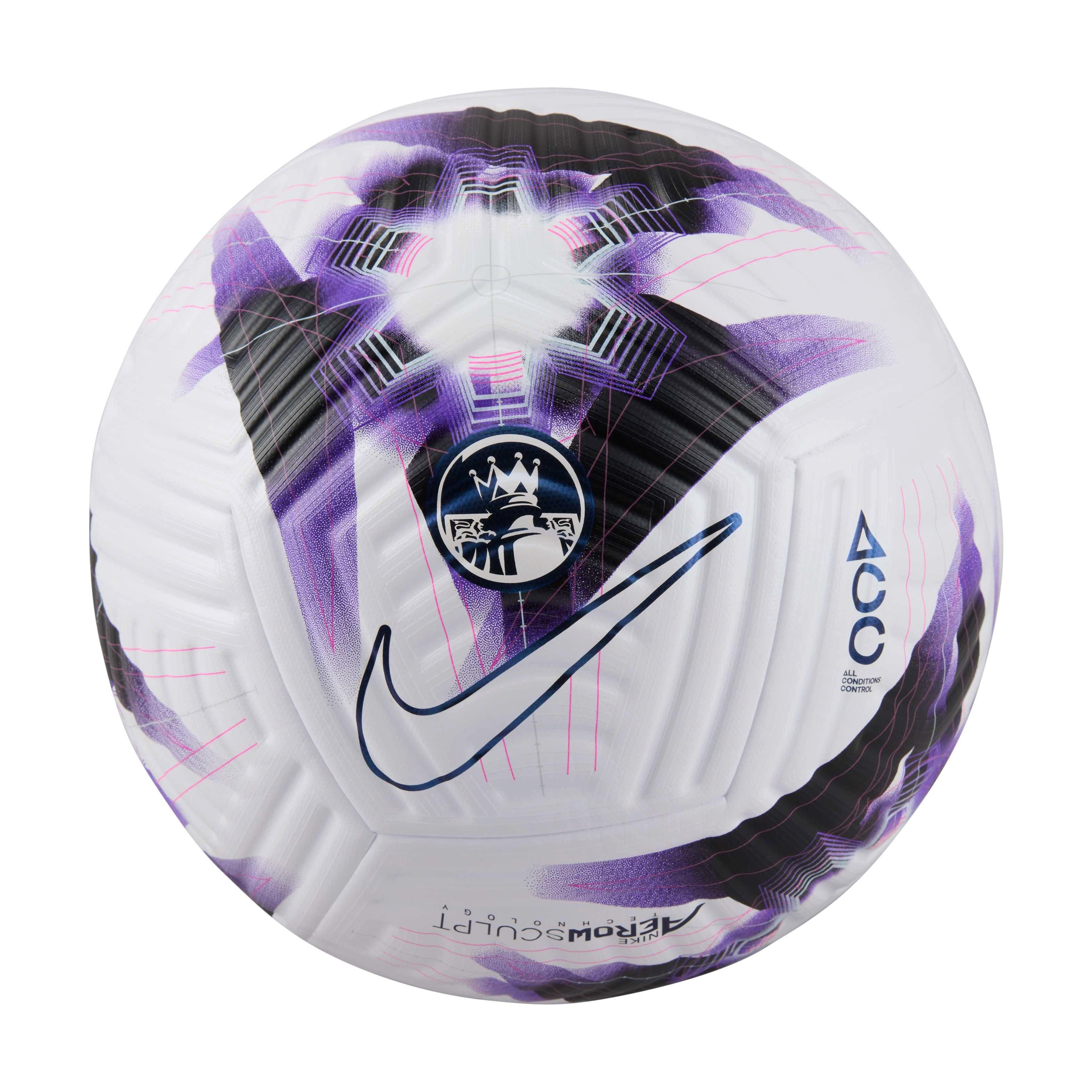Nike Premier League Flight Size 5 White/Purple Soccer Ball