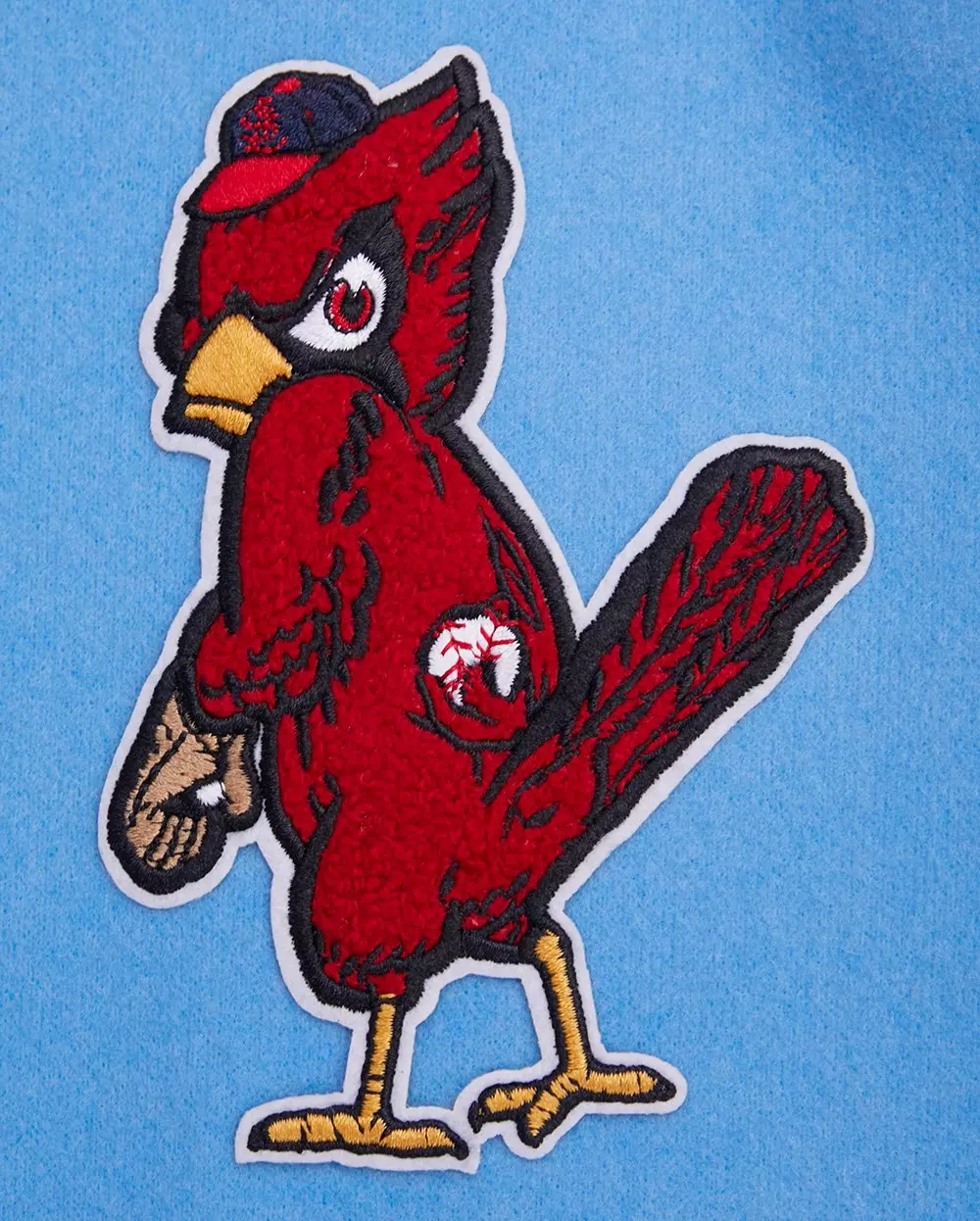 Pro Standard Women's MLB St. Louis Cardinals Retro Classic Rib Wool Varsity Jacket -Blue/White - BLUE/WHITE