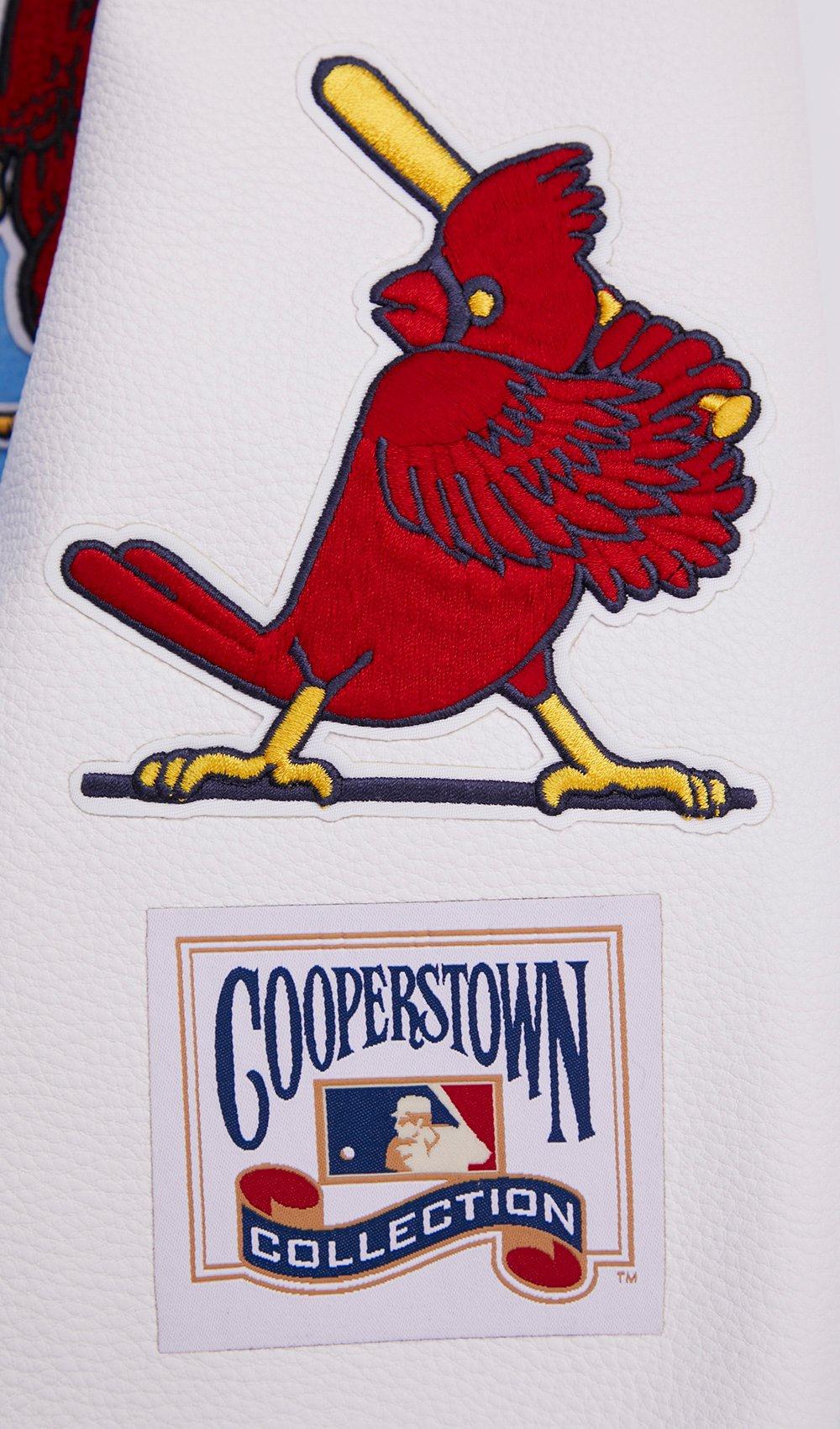 Pro Standard Women's MLB St. Louis Cardinals Retro Classic Rib Wool Varsity Jacket - Blue/White - BLUE/WHITE Thumbnail View 8