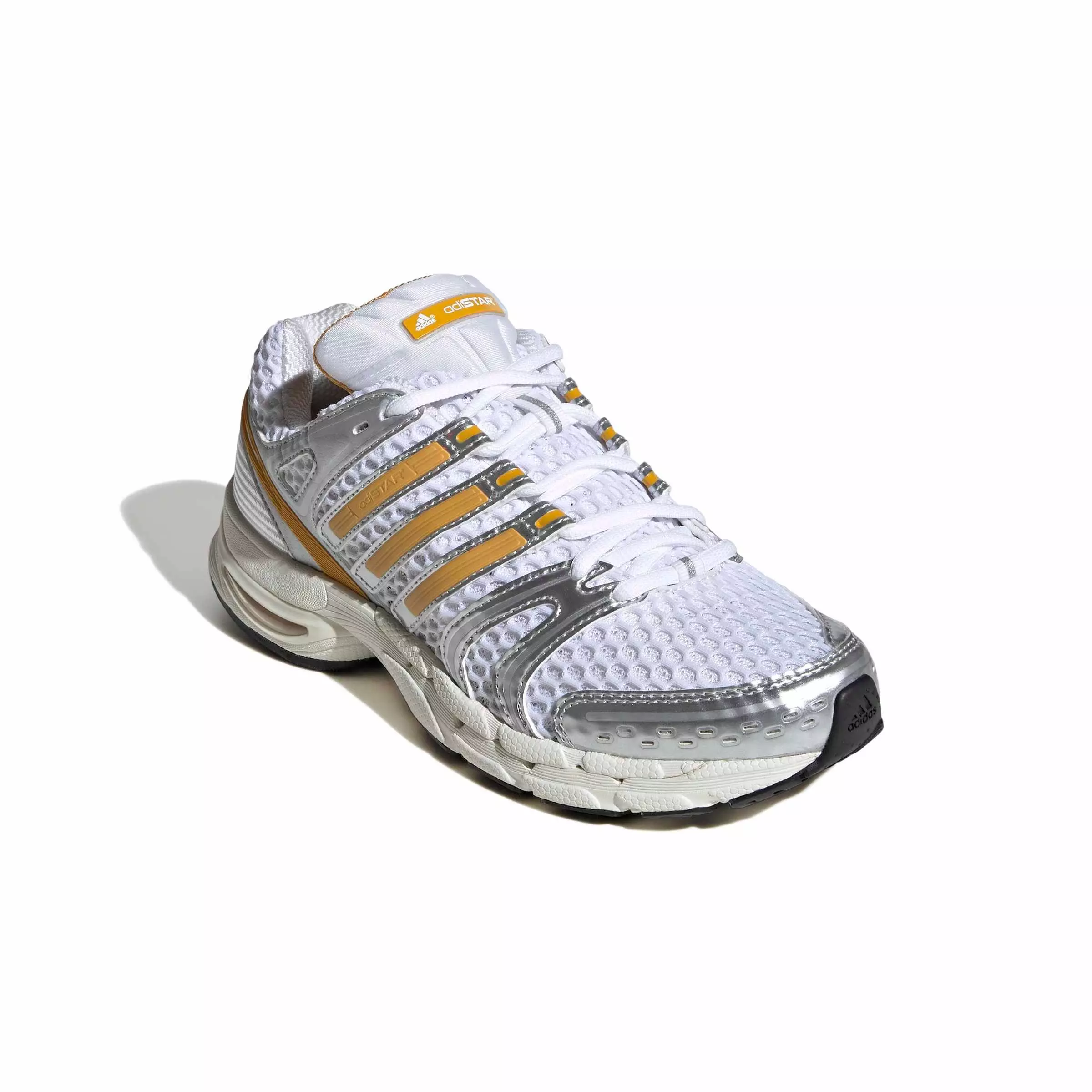 adidas Originals Adistar Control 5 "Ftwr White/Preloved Yellow/Silver Metallic" Women's Shoe - WHITE/YELLOW/SILVER