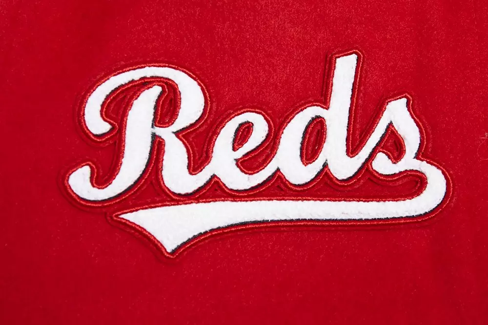 Pro Standard Women's MLB Cincinnati Reds Retro Classic Rib Wool Varsity Jacket -Red - RED