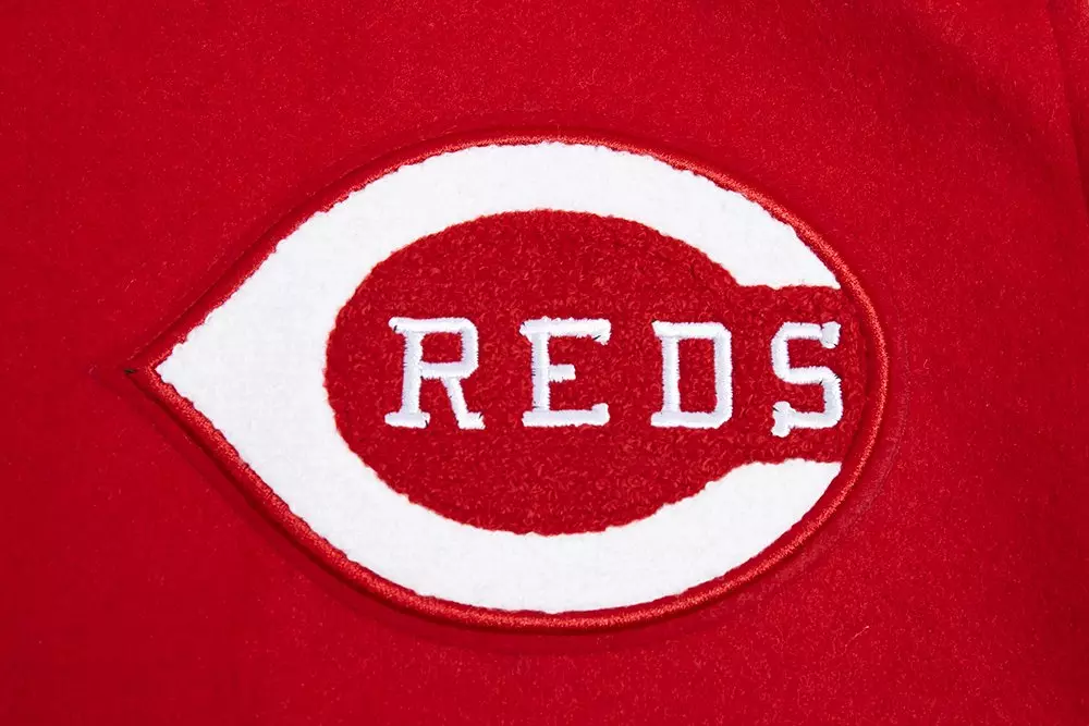 Pro Standard Women's MLB Cincinnati Reds Retro Classic Rib Wool Varsity Jacket -Red - RED