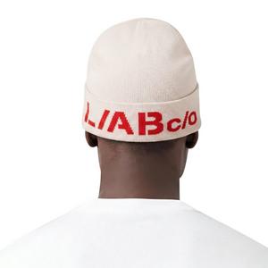 L/AB c/o Off-White Horizontal Contrast Logo Cuff Beanie - Pink - PINK