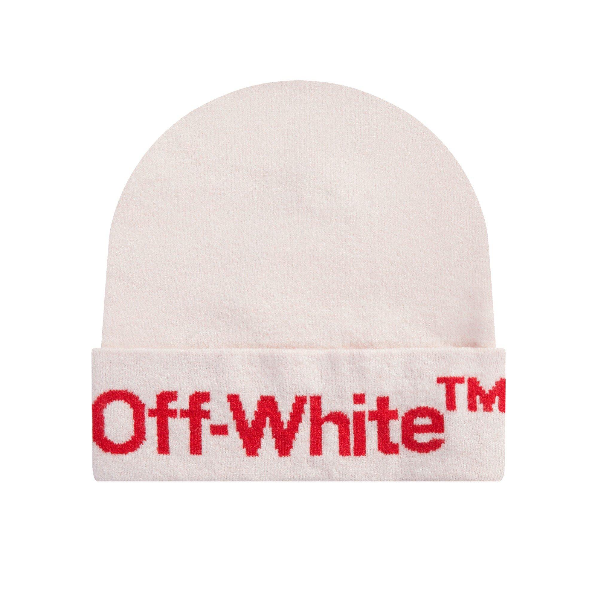 L/AB c/o Off-White Horizontal Contrast Logo Cuff Beanie - Pink - PINK