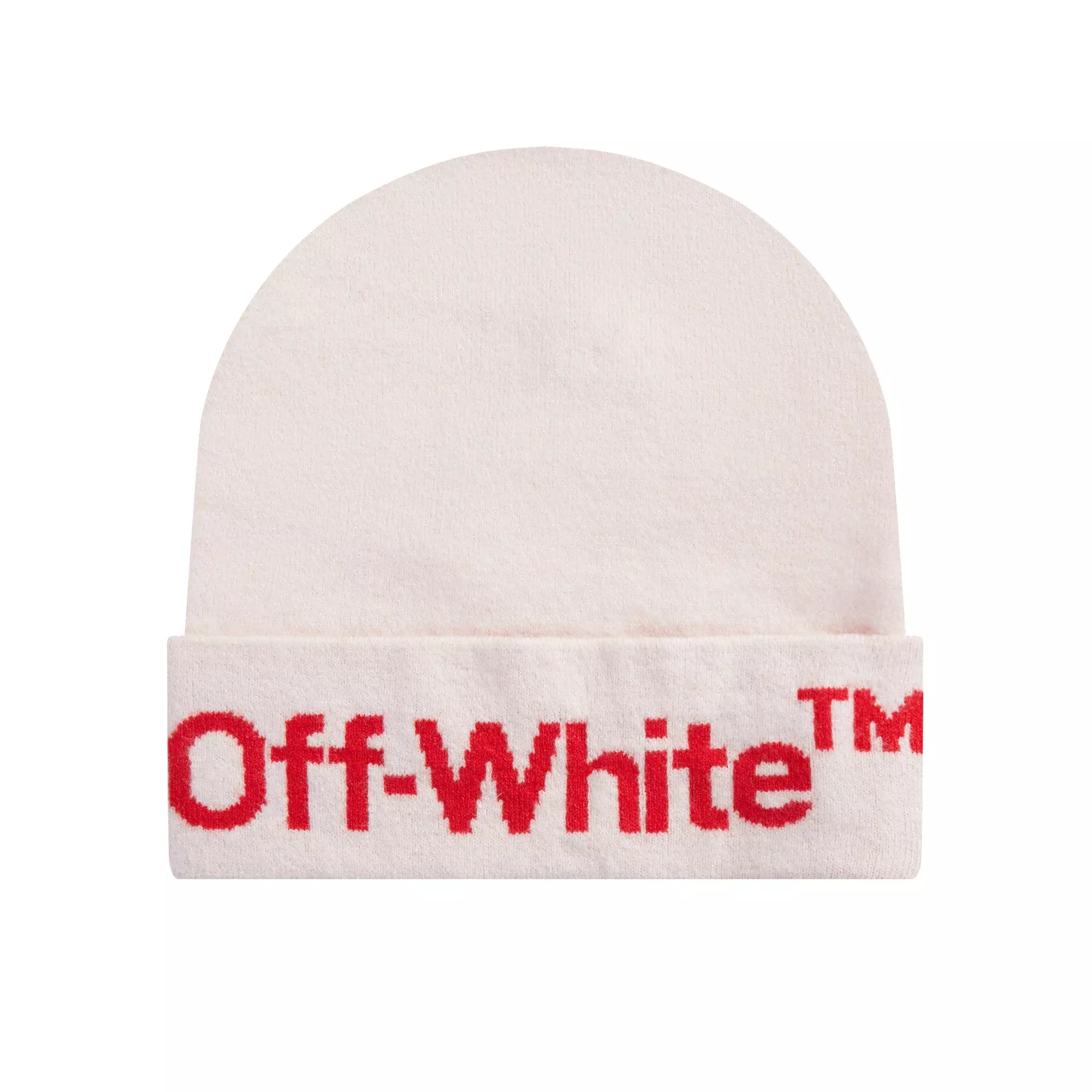 L/AB c/o Off-White Horizontal Contrast Logo Cuff Beanie - Pink - PINK