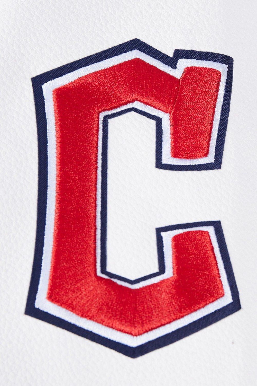 Pro Standard Women's MLB Cleveland Guardians Retro Classic Rib Wool Varsity Jacket  - Navy/Red - NAVY/RED Thumbnail View 9