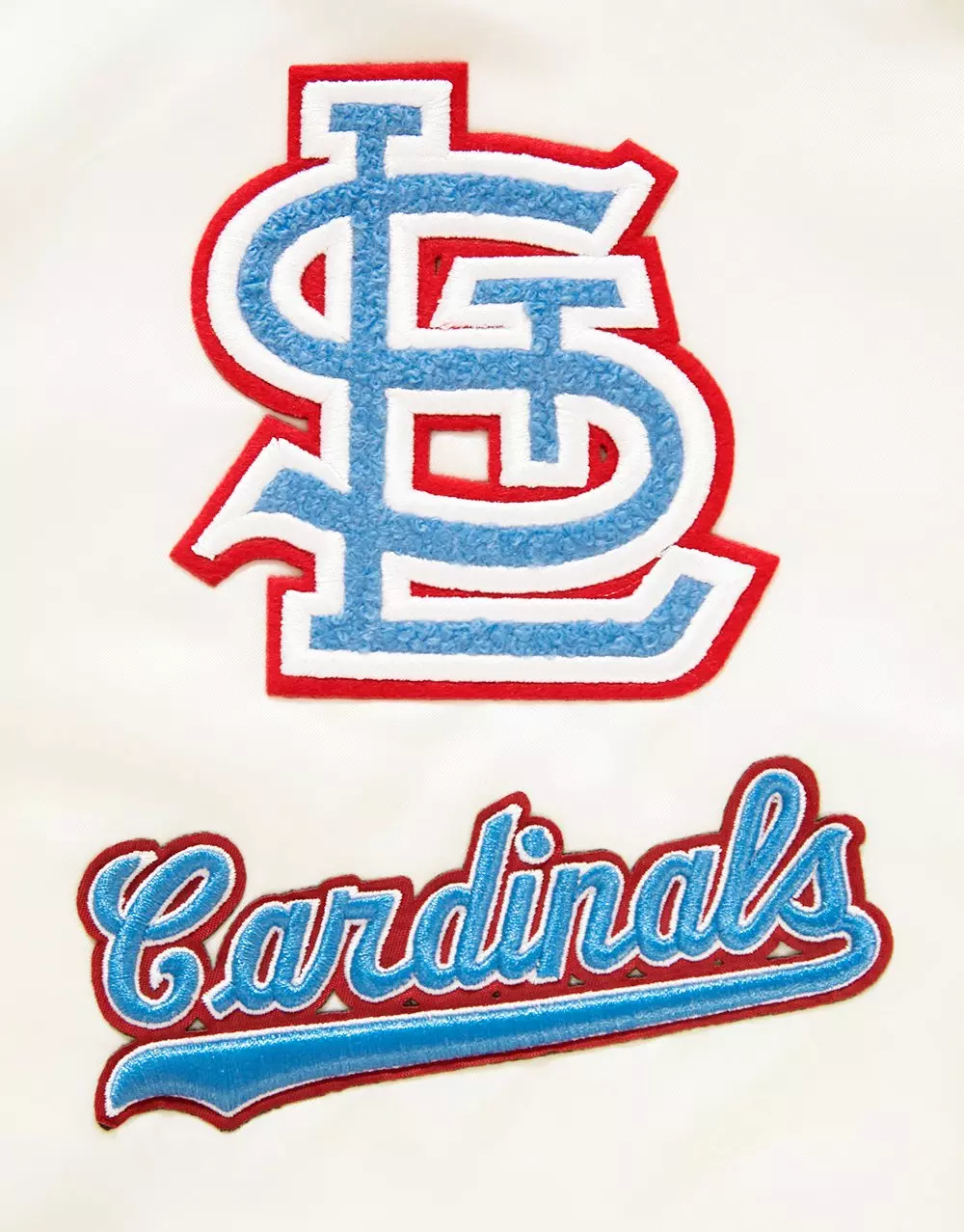 Pro Standard Women's St. Louis Cardinals Retro Classic Rib Satin Jacket - Eggshell - EGGSHELL