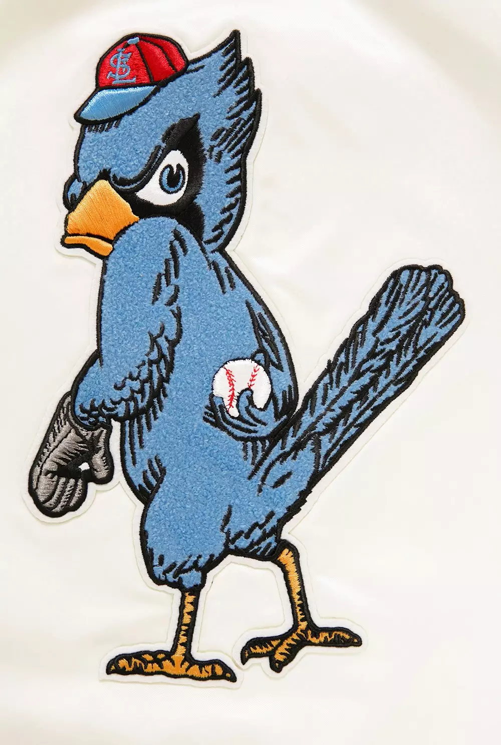 Pro Standard Women's St. Louis Cardinals Retro Classic Rib Satin Jacket - Eggshell - EGGSHELL