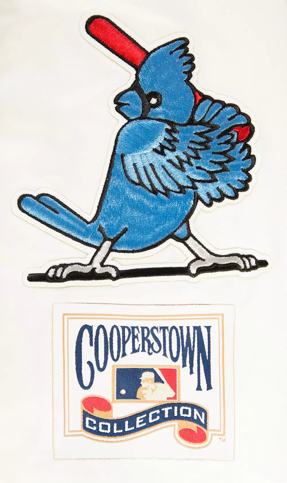 Pro Standard Women's St. Louis Cardinals Retro Classic Rib Satin Jacket - Eggshell - EGGSHELL