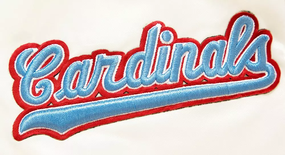 Pro Standard Women's St. Louis Cardinals Retro Classic Rib Satin Jacket - Eggshell - EGGSHELL