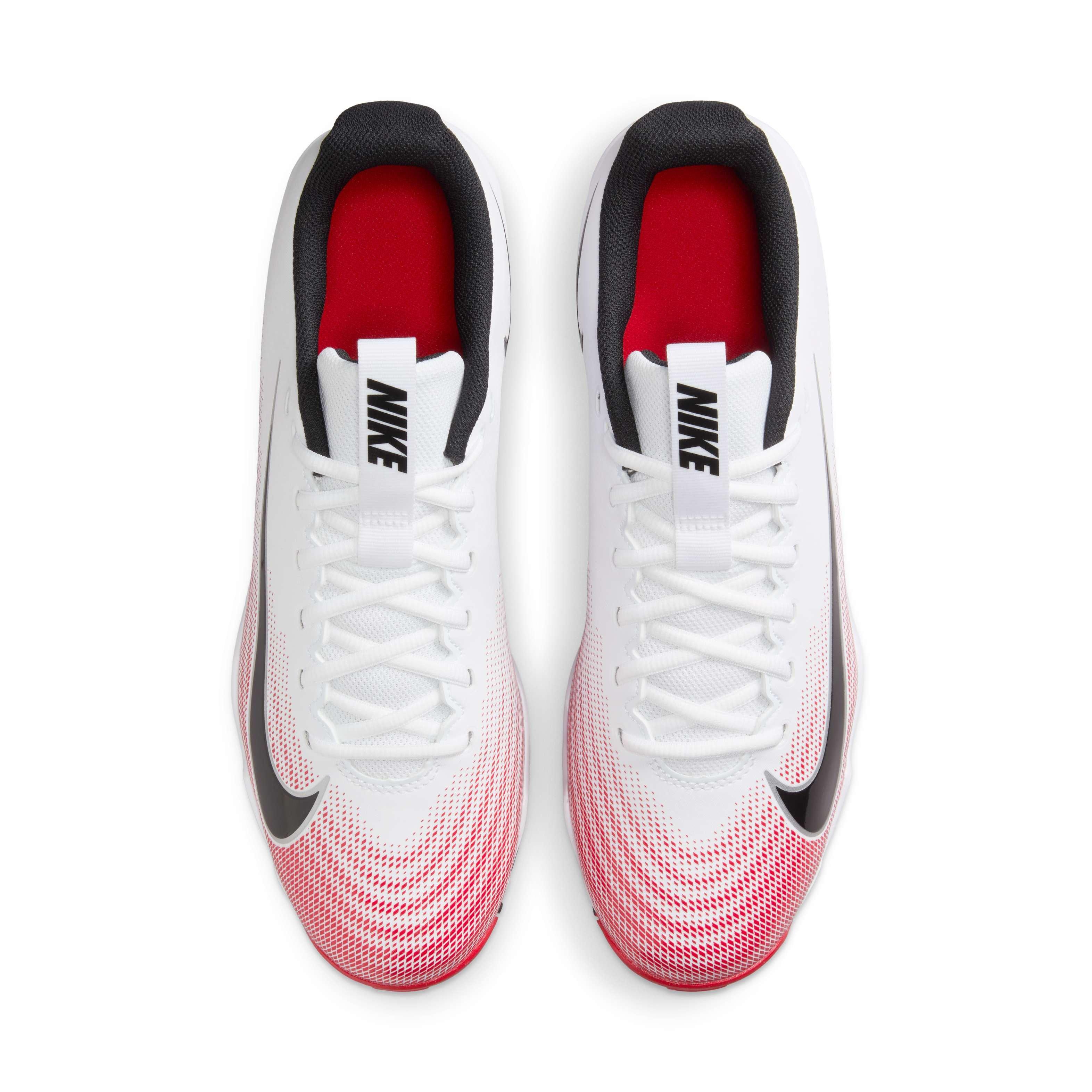 Nike Vapor Shark 3 "White/University Red/Black" Men's Football Cleat - WHITE/RED/BLACK Thumbnail View 4