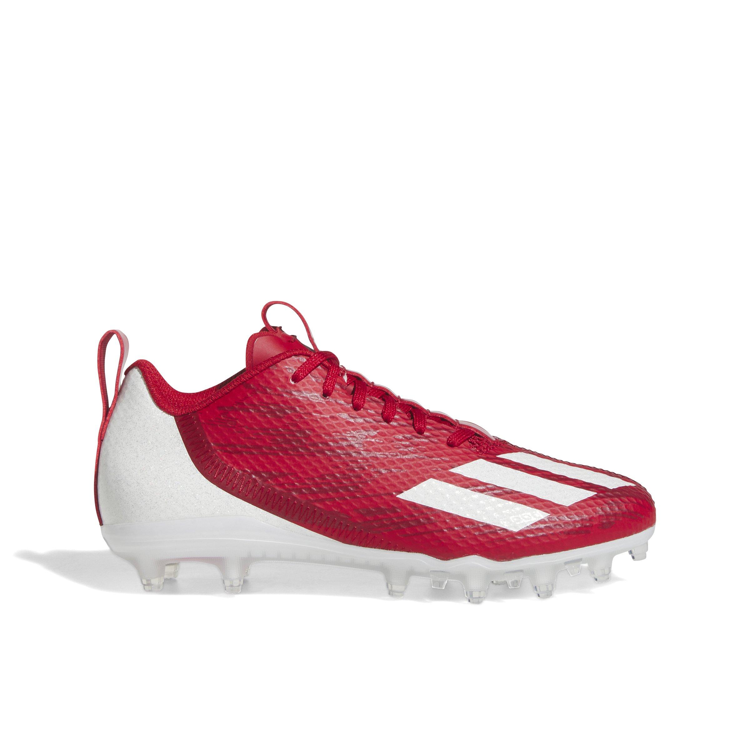 adidas Adizero Spark Inline Red White Grade School Boys Football Cleat Hibbett