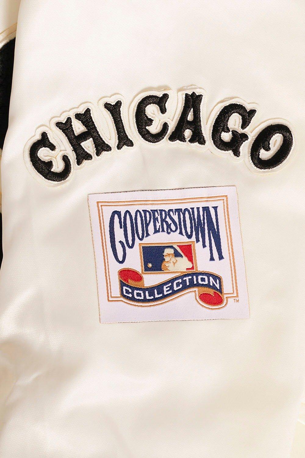 Pro Standard Women's Chicago White Sox Retro Classic Rib Satin Jacket - Eggshell - EGGSHELL Thumbnail View 7